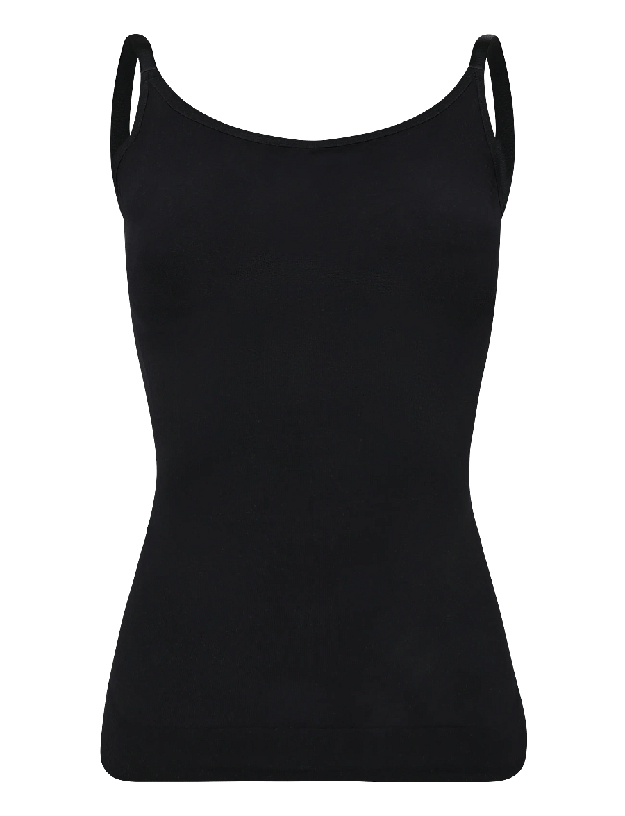 LYKKELAND ateliér - Second Skin Cami Top - Black - toppe - black - 1