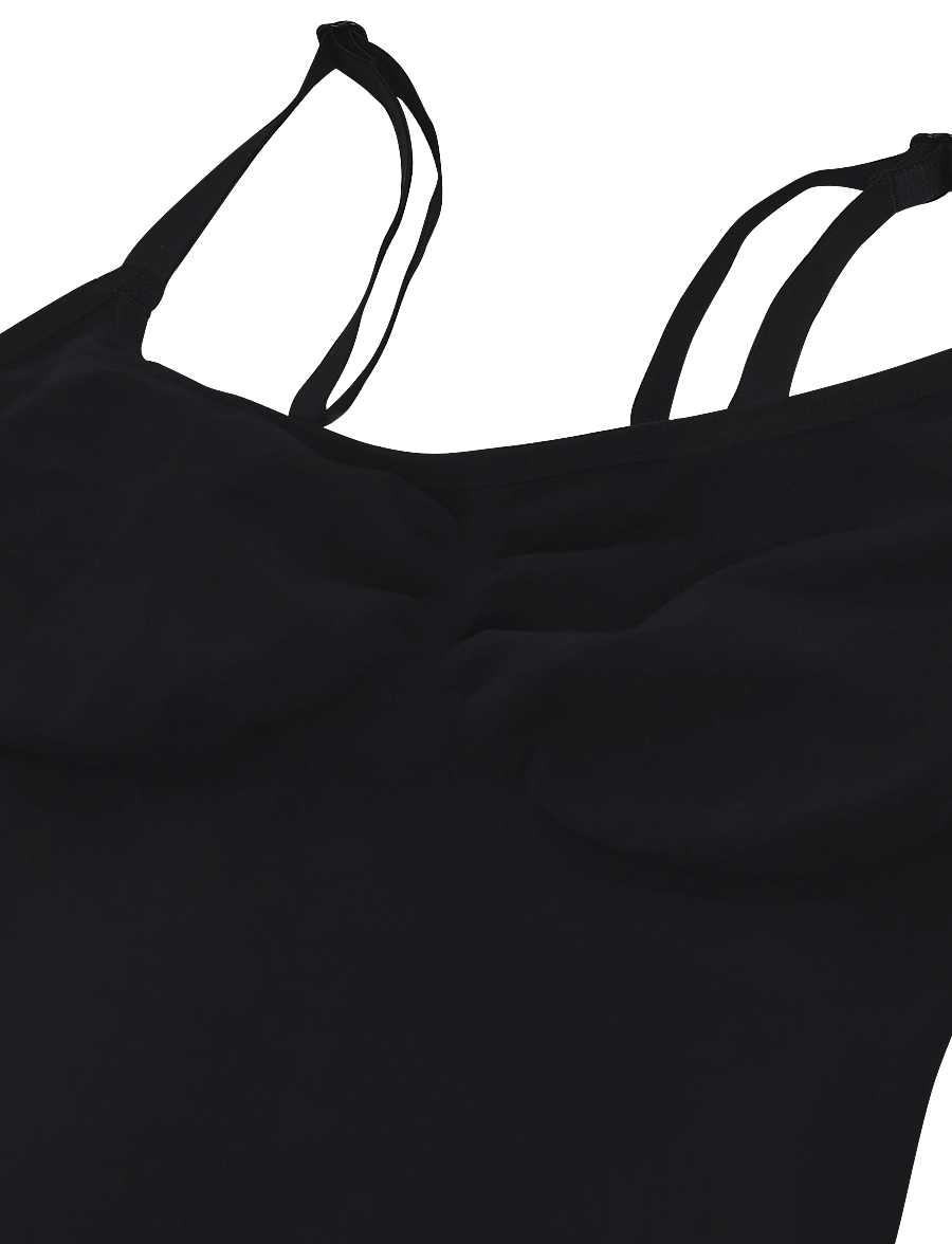 LYKKELAND ateliér - Second Skin Cami Top - Black - shapewear tops - black - 2