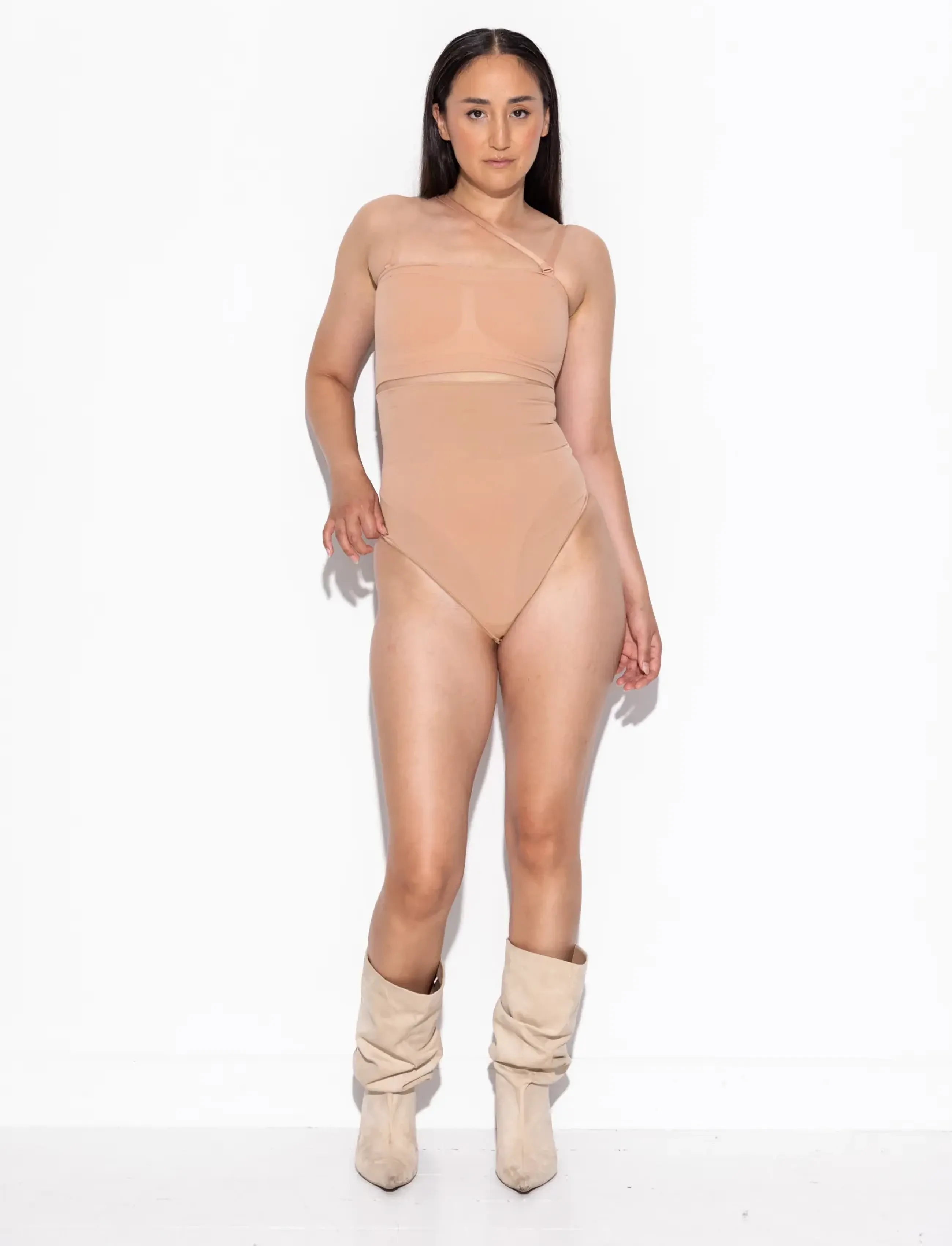 LYKKELAND ateliér - Second Skin High waist thong - Tan - formende underdele - tan - 5