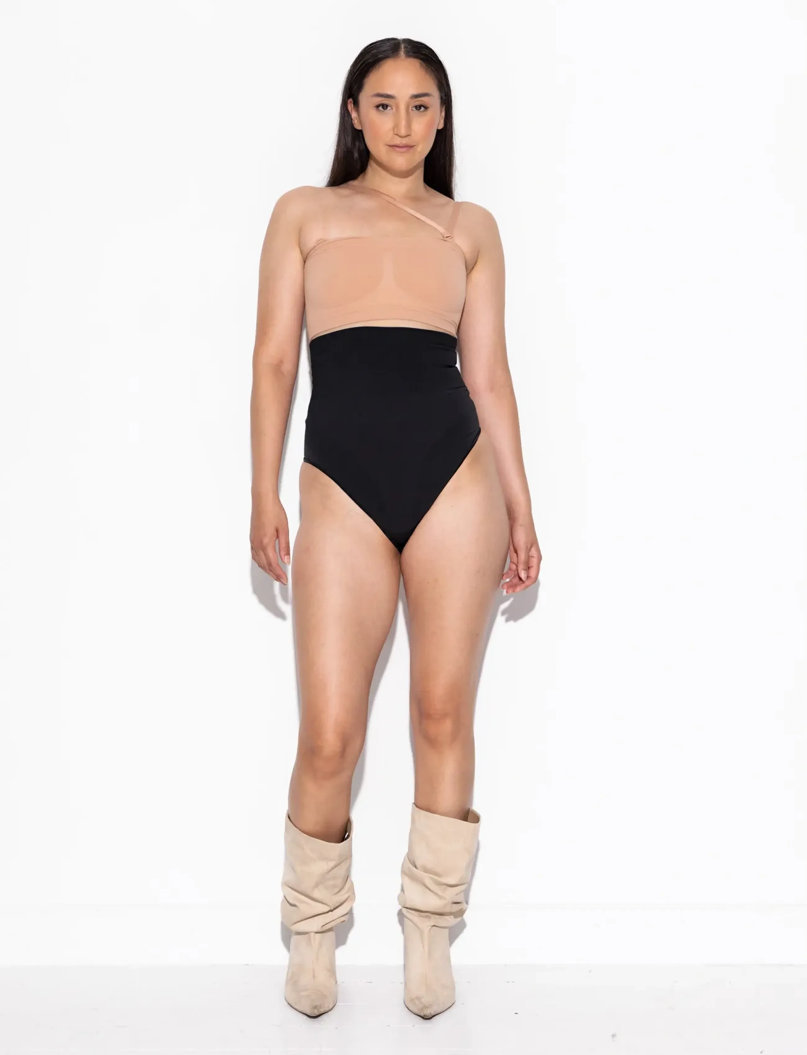 LYKKELAND ateliér - Second Skin High waist thong - Black - formende underdele - black - 2