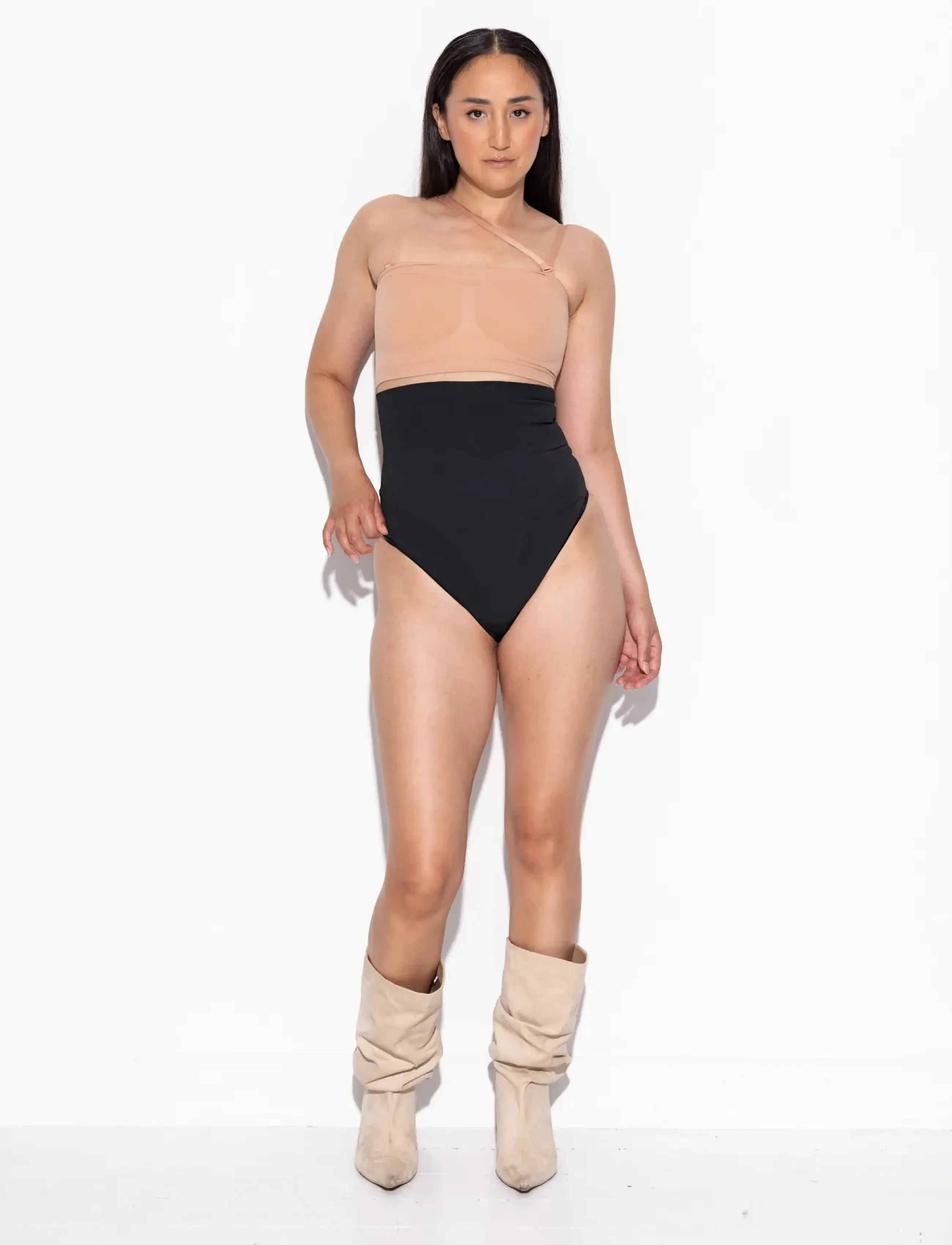 LYKKELAND ateliér - Second Skin High waist thong - Black - formende underdele - black - 4