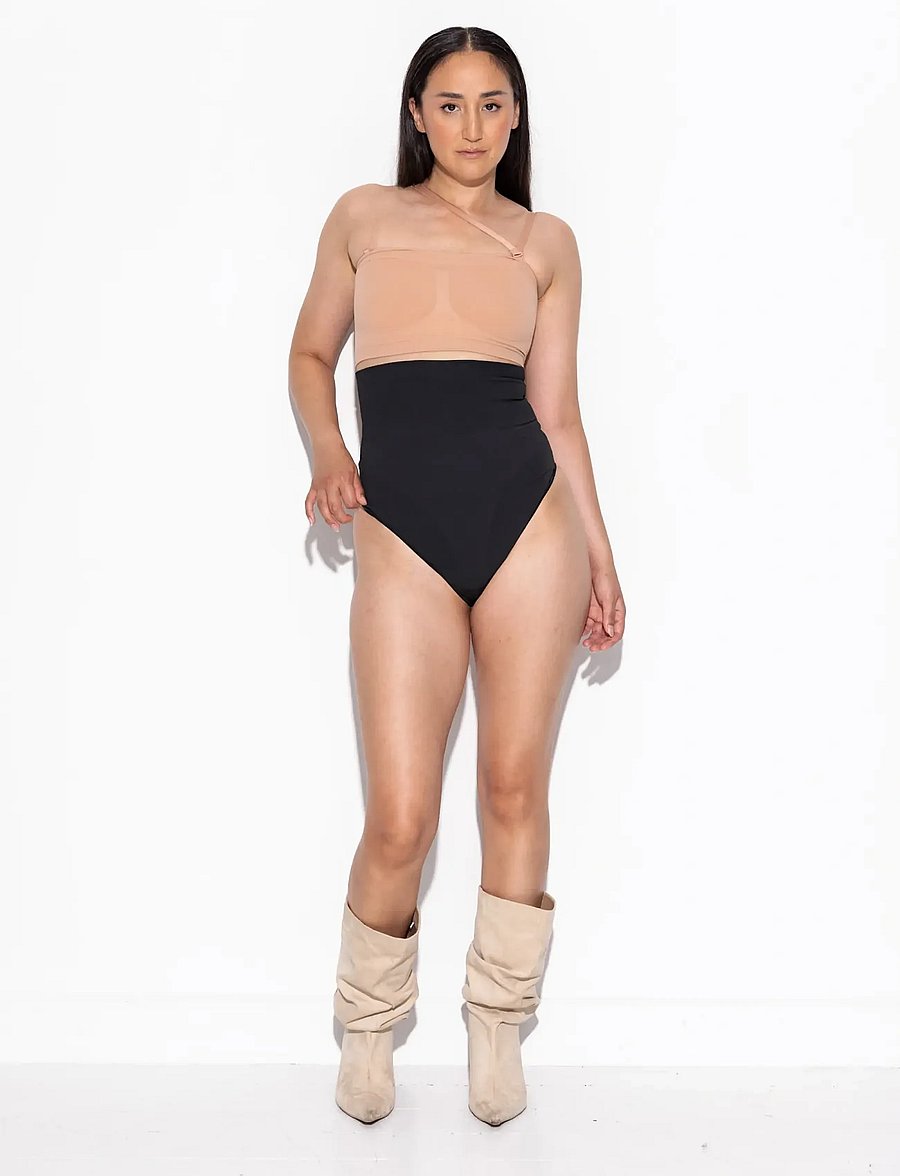 LYKKELAND ateliér - Second Skin High waist thong - Black - formende underdele - black - 4