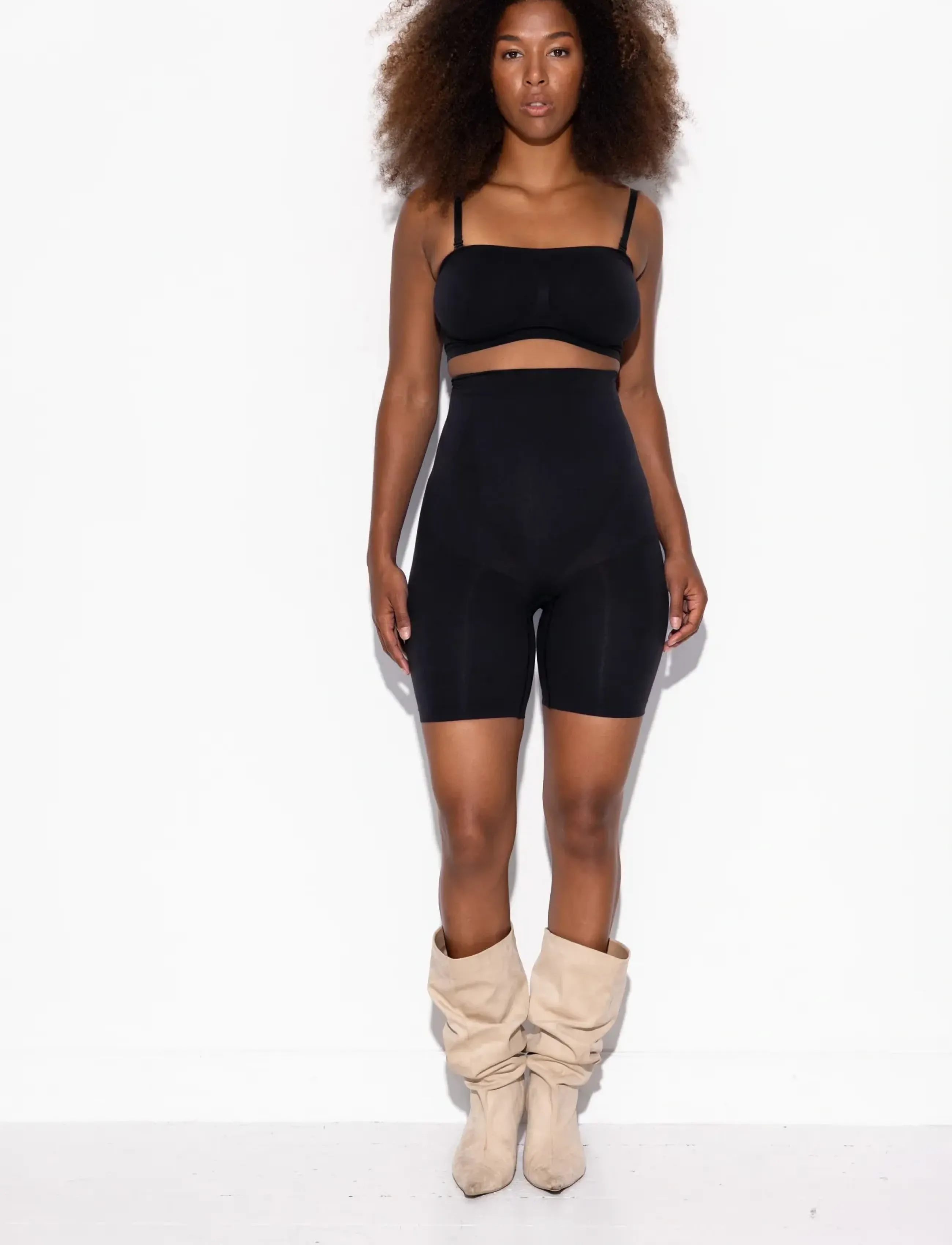 LYKKELAND ateliér - Alturra Highwaist Shaping shorts - Black - formende underdele - black - 3