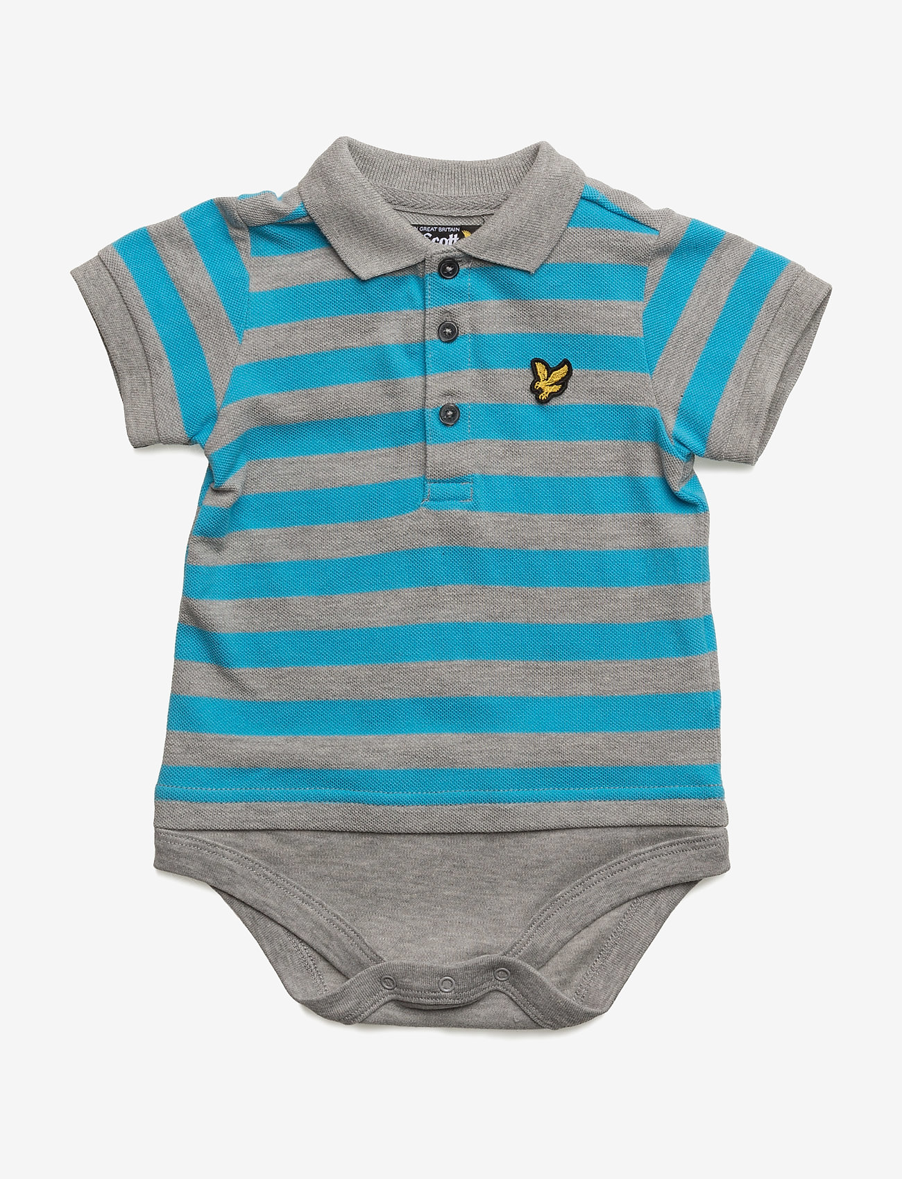 Lyle & Scott Junior - Stripe Piquet - vintage grey heather - 0
