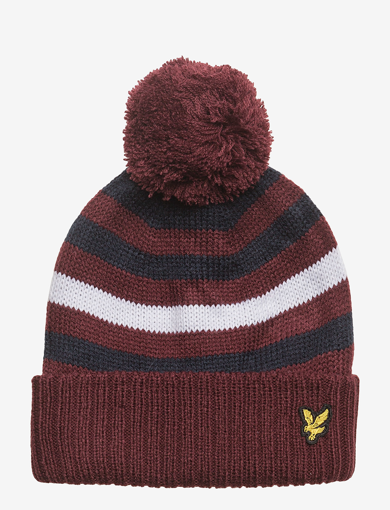Lyle & Scott Junior - Stripe Beanie and Scarf Set - claret jug - 1