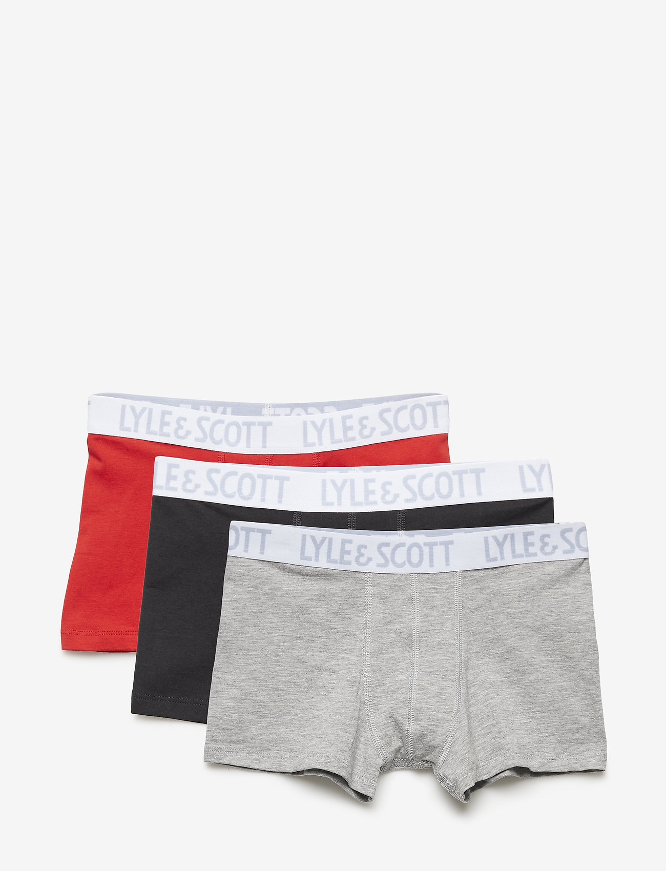 Solid 3 Pair Boxers Multi Coloured - JESTER RED