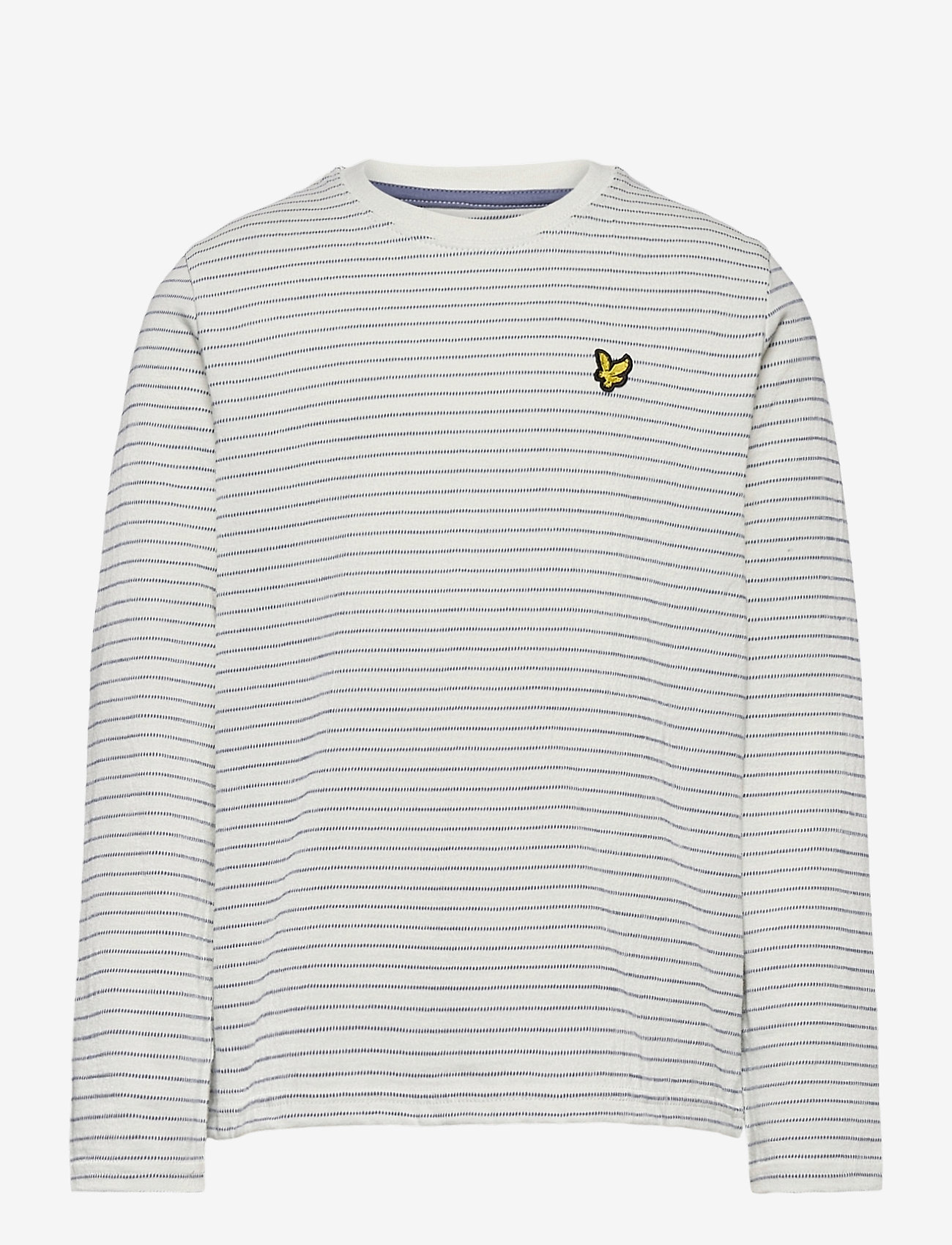 Lyle & Scott Junior - L/S Textured Stripe T-Shirt - snow white - 0