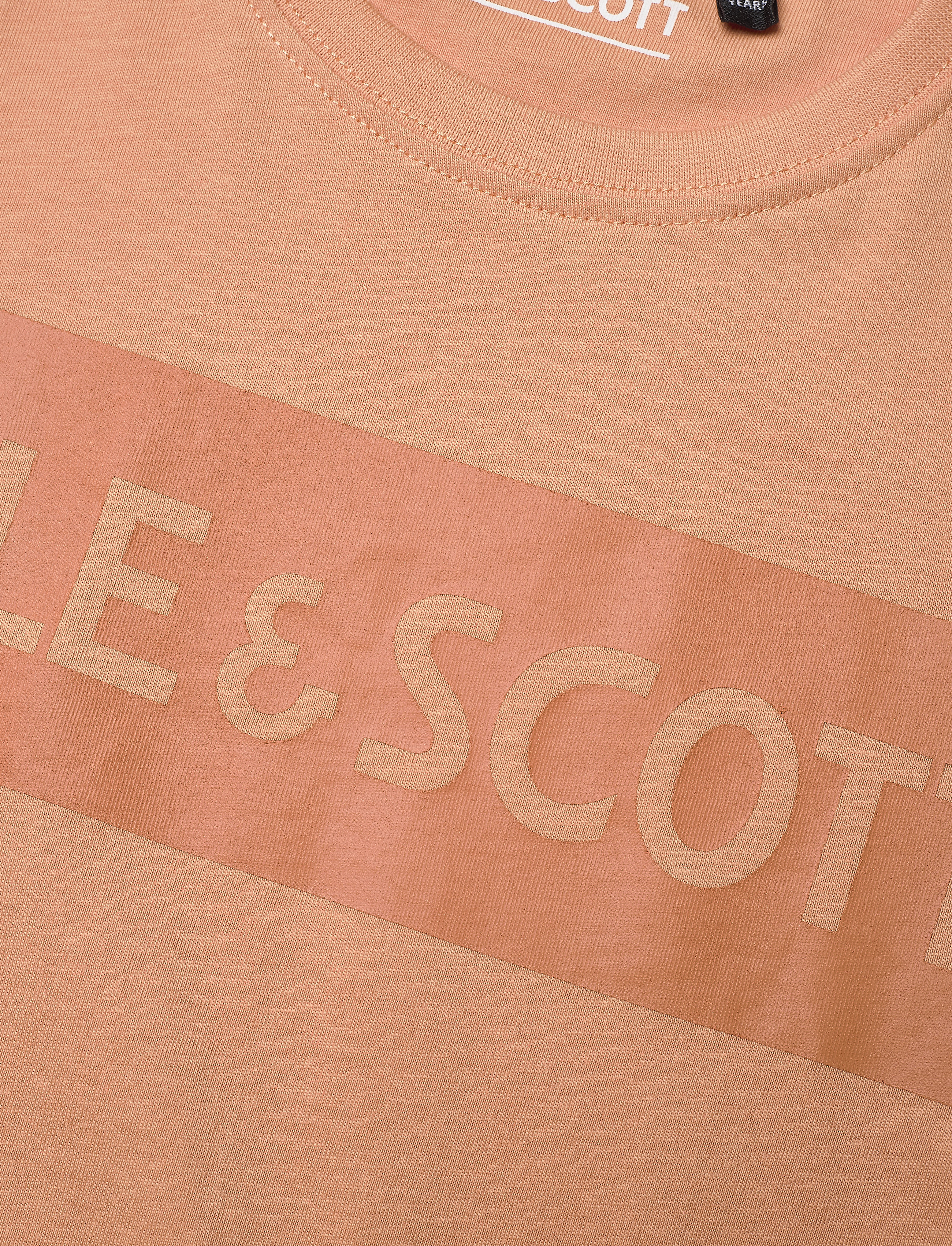 Lyle & Scott Junior - Block Logo L/S T-Shirt - coral orange - 2