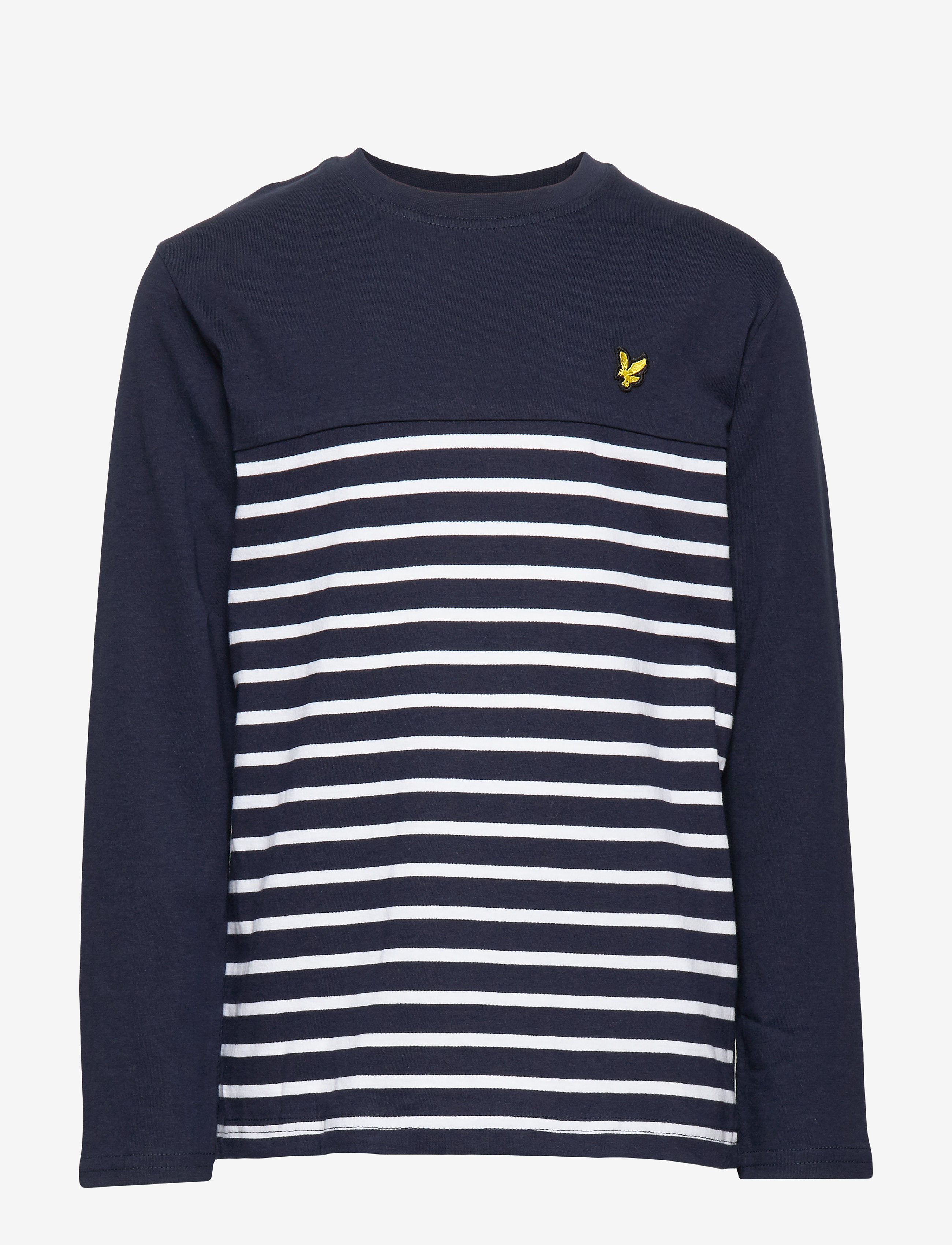 Lyle & Scott Junior - L/S Breton Block Stripe T-Shirt - navy blazer - 0
