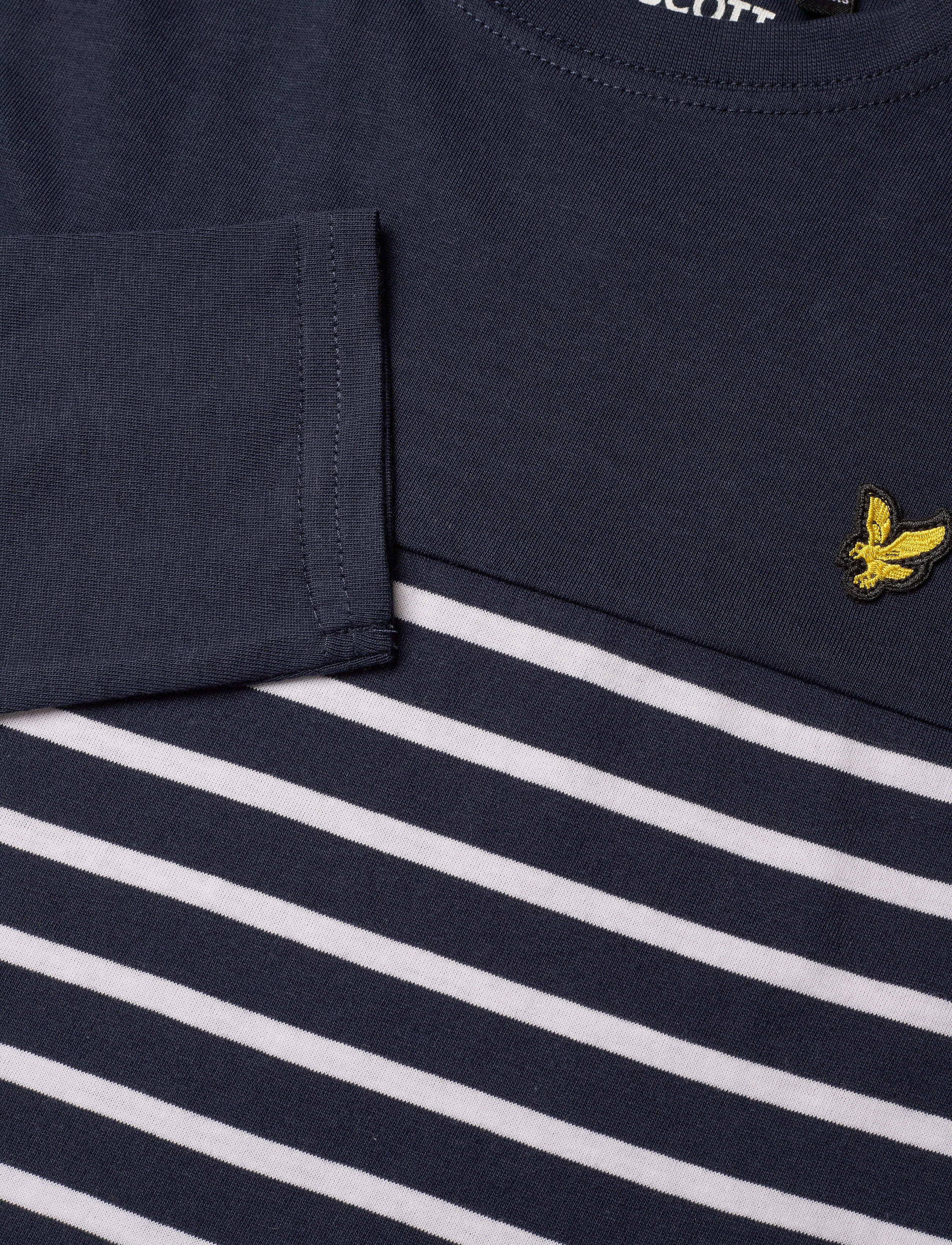Lyle & Scott Junior - L/S Breton Block Stripe T-Shirt - navy blazer - 2