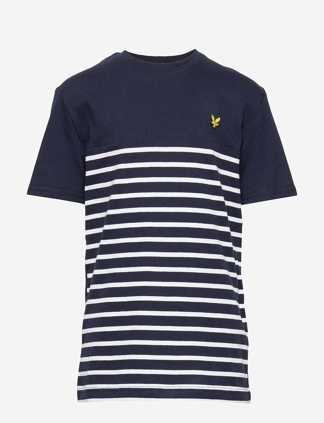 Lyle & Scott Junior - S/S Breton Block Stripe T-Shirt - navy blazer - 0