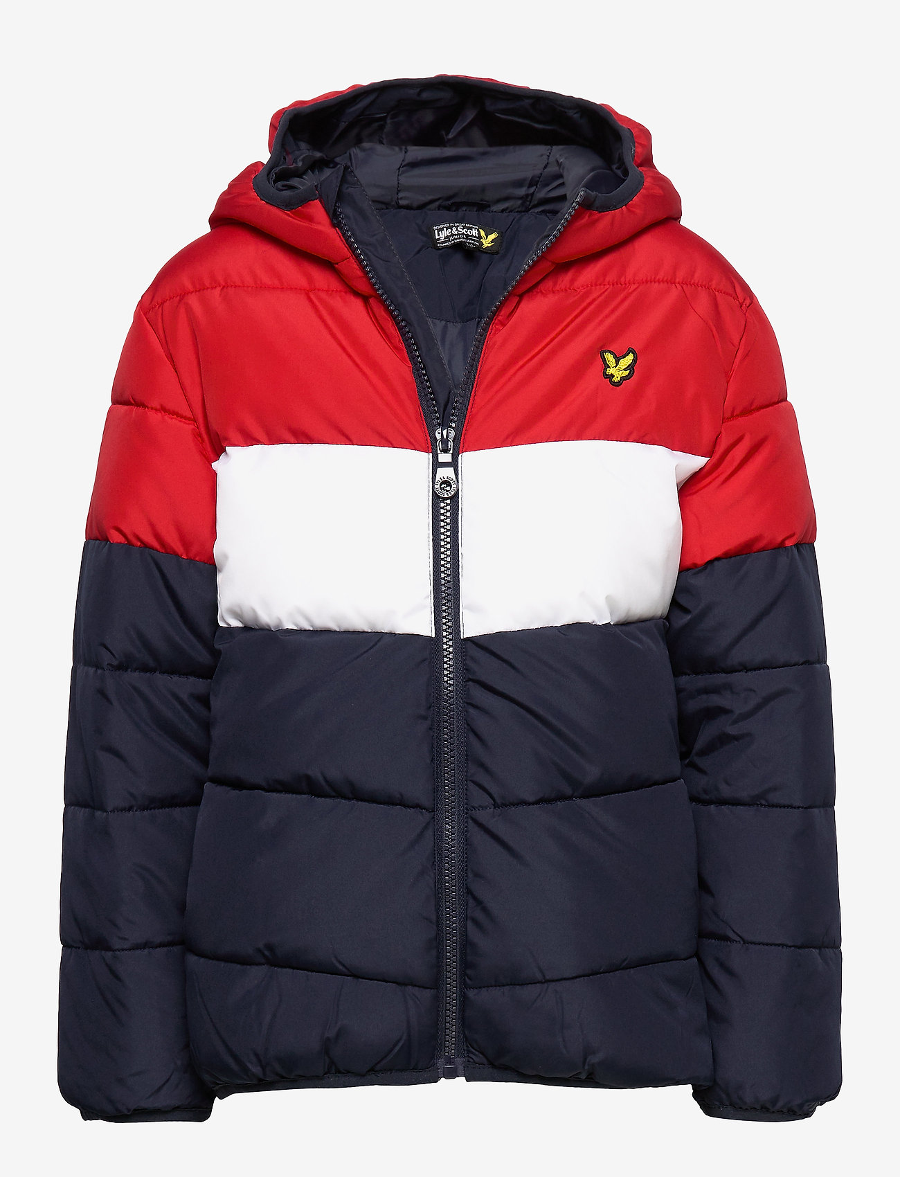 Colour Block Puffa Jacket - NAVY BLAZER