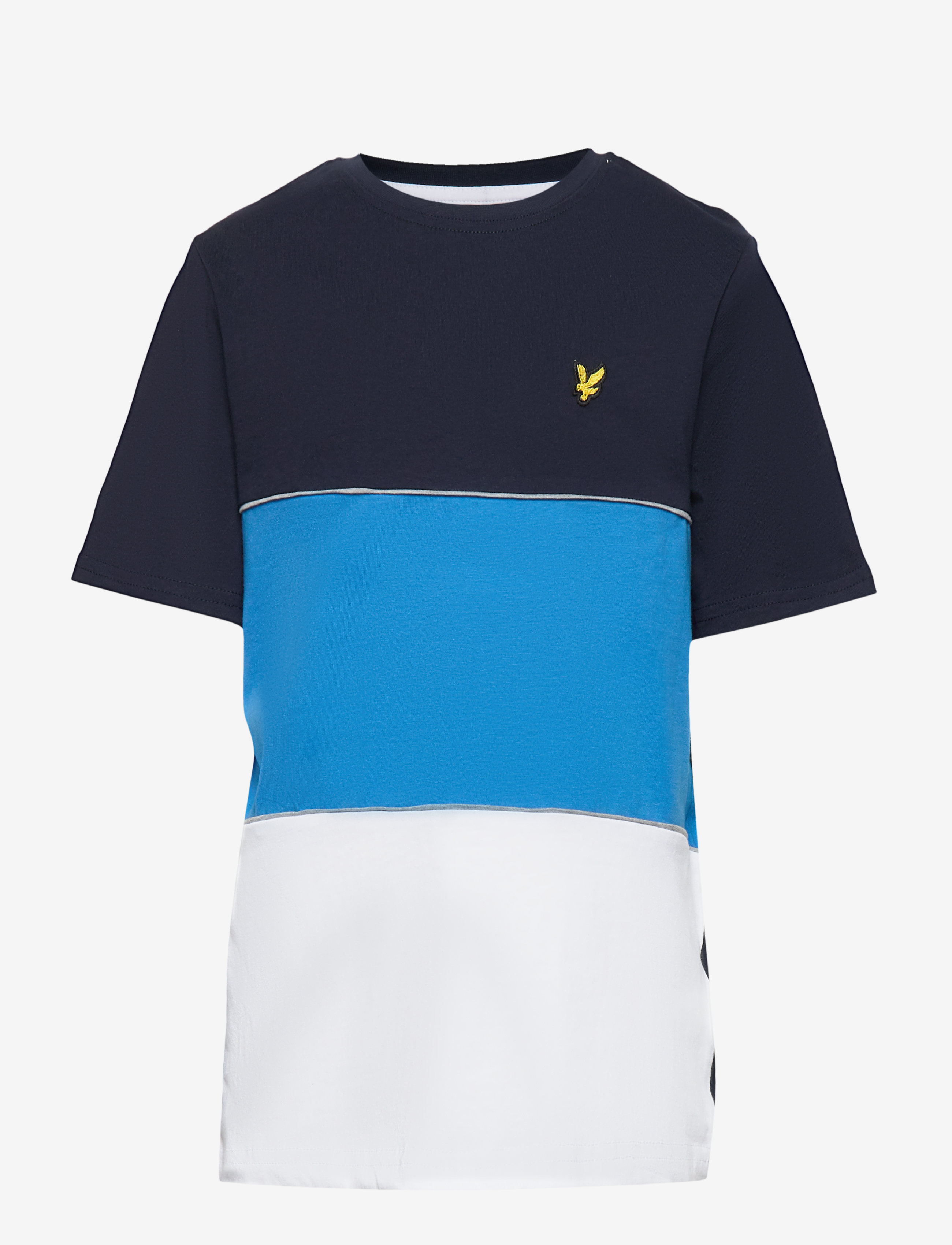 Lyle & Scott Junior - Wide Multi Stripe T-Shirt Navy Blazer - navy blazer - 0