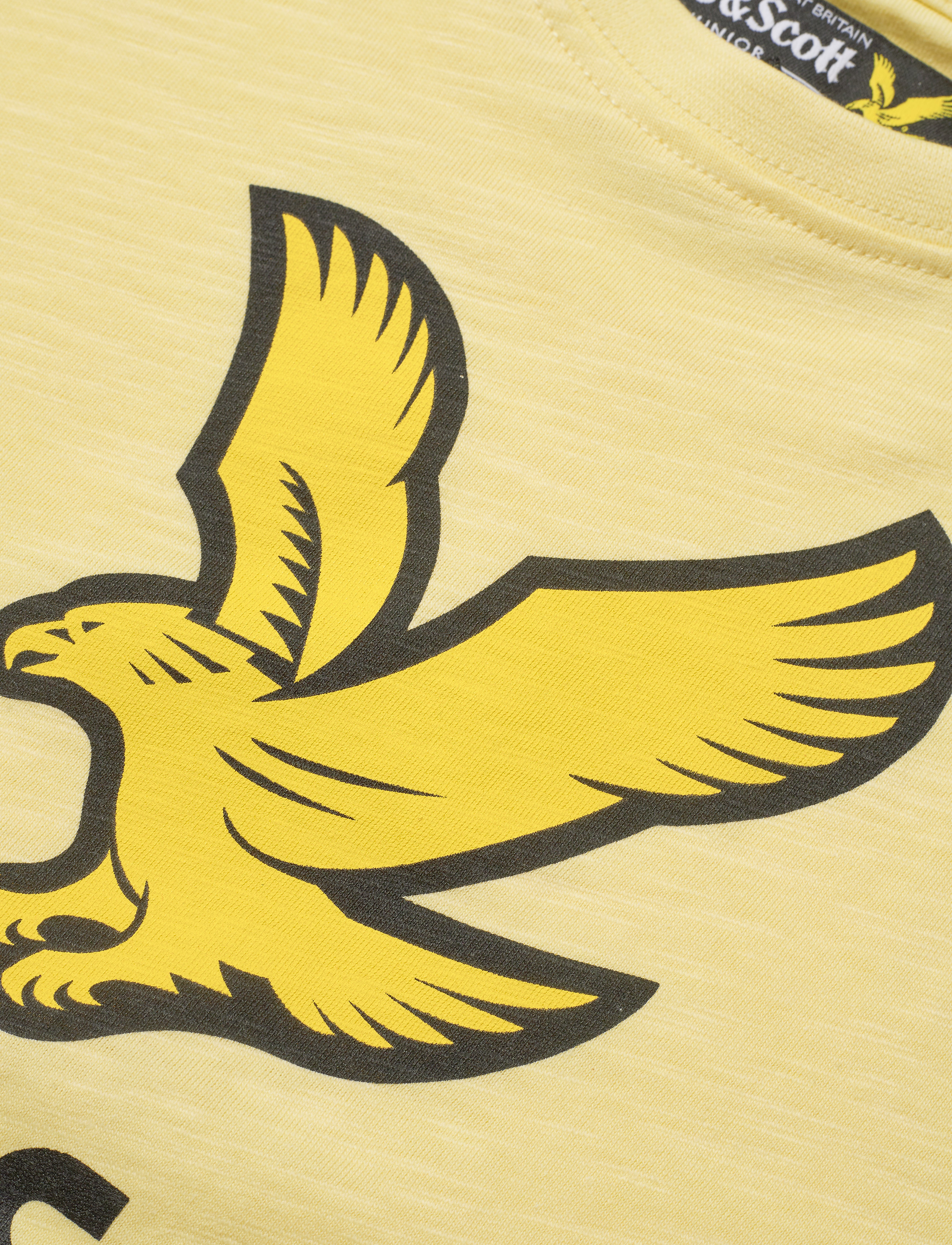 Lyle & Scott Junior - SS Lyle Eagle Slub Logo T-Shirt Hedge Green - french vanilla - 2