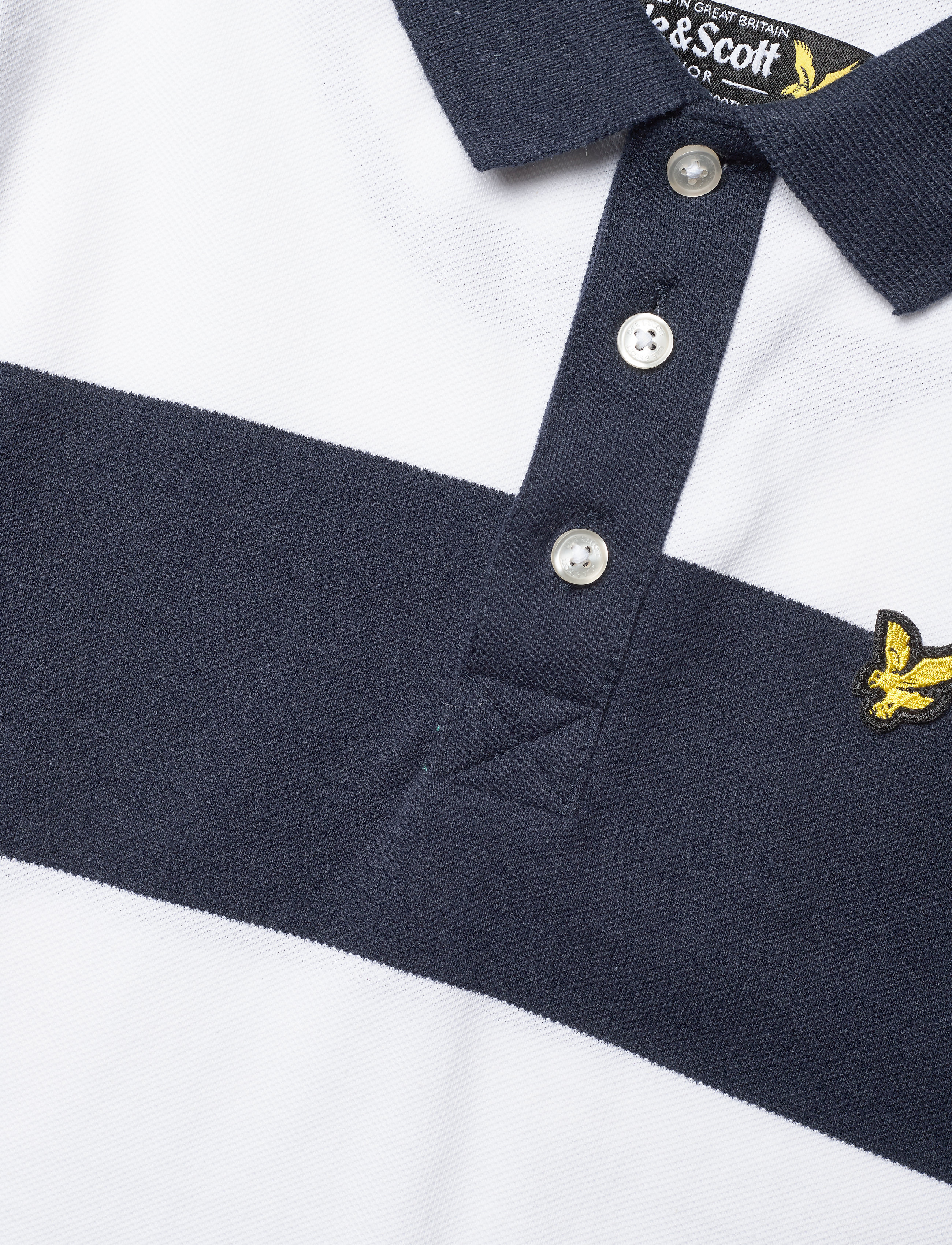 Lyle & Scott Junior - Wide Stripe Polo Shirt Bright White - bright white - 2