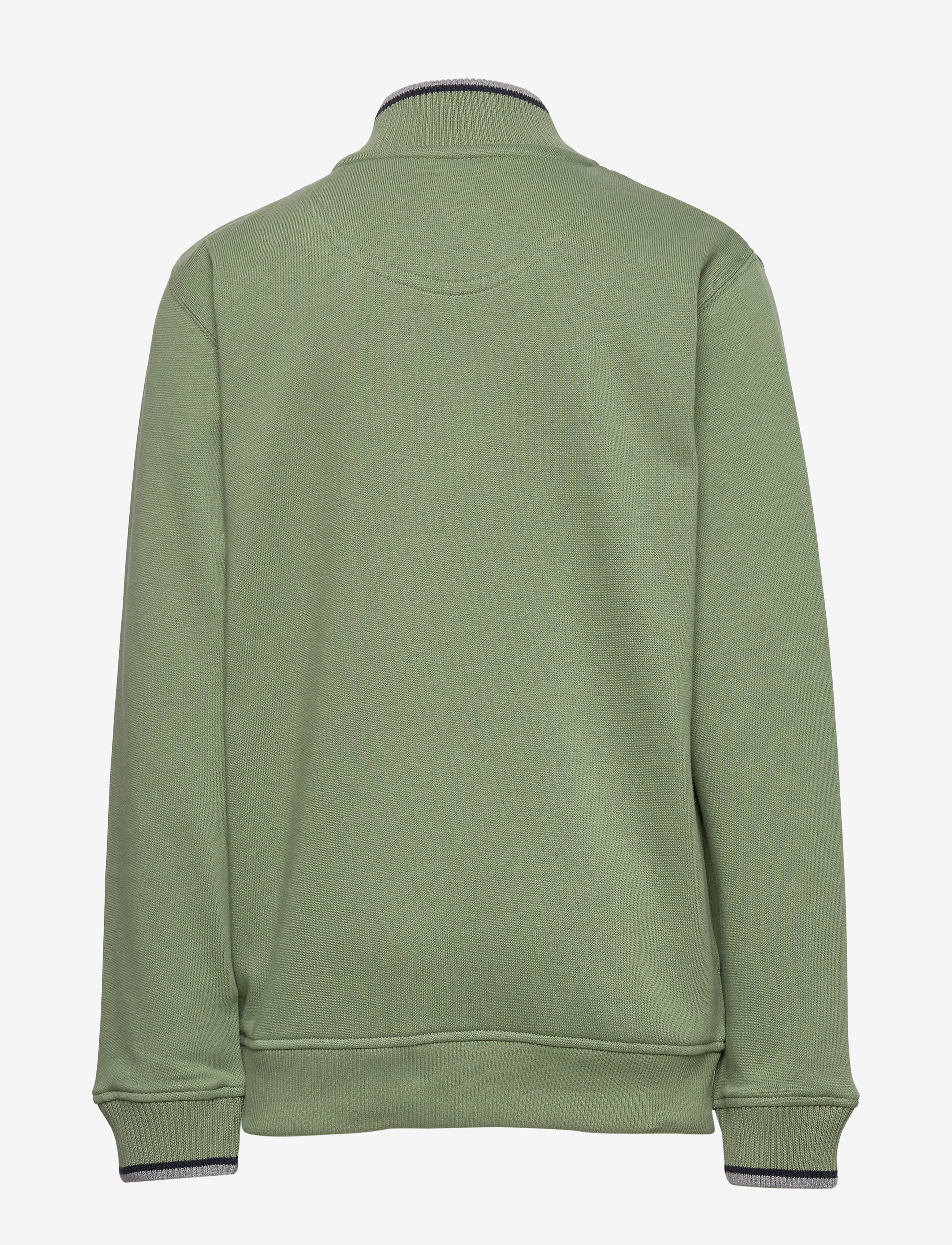 Lyle & Scott Junior - Tipped Funnel Neck Zip Through Navy Blazer - hedge green - 1