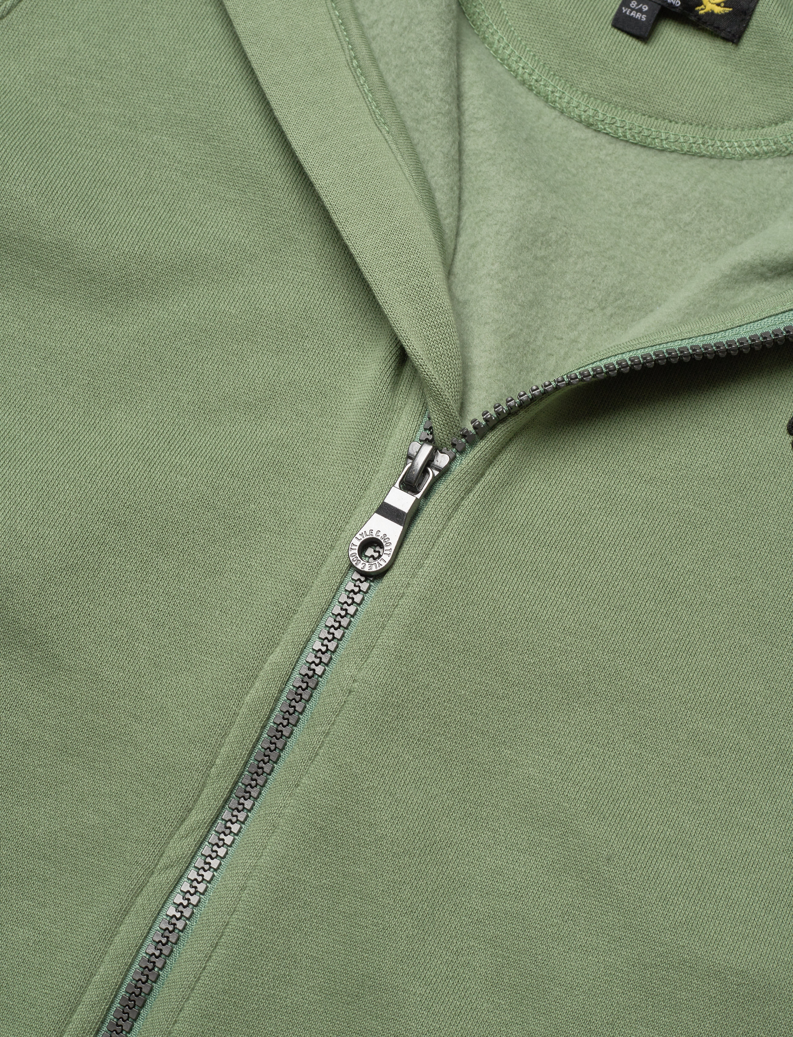 Lyle & Scott Junior - Tipped Funnel Neck Zip Through Navy Blazer - hedge green - 2