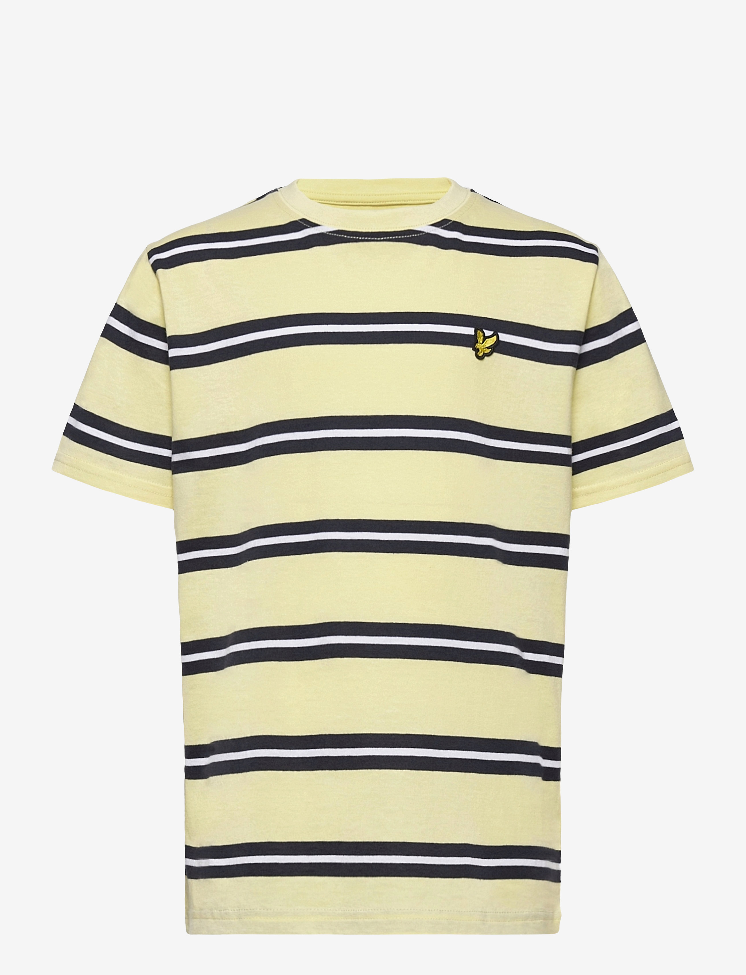 Lyle & Scott Junior - Wide Double Stripe T-Shirt Navy Blazer - french vanilla - 0
