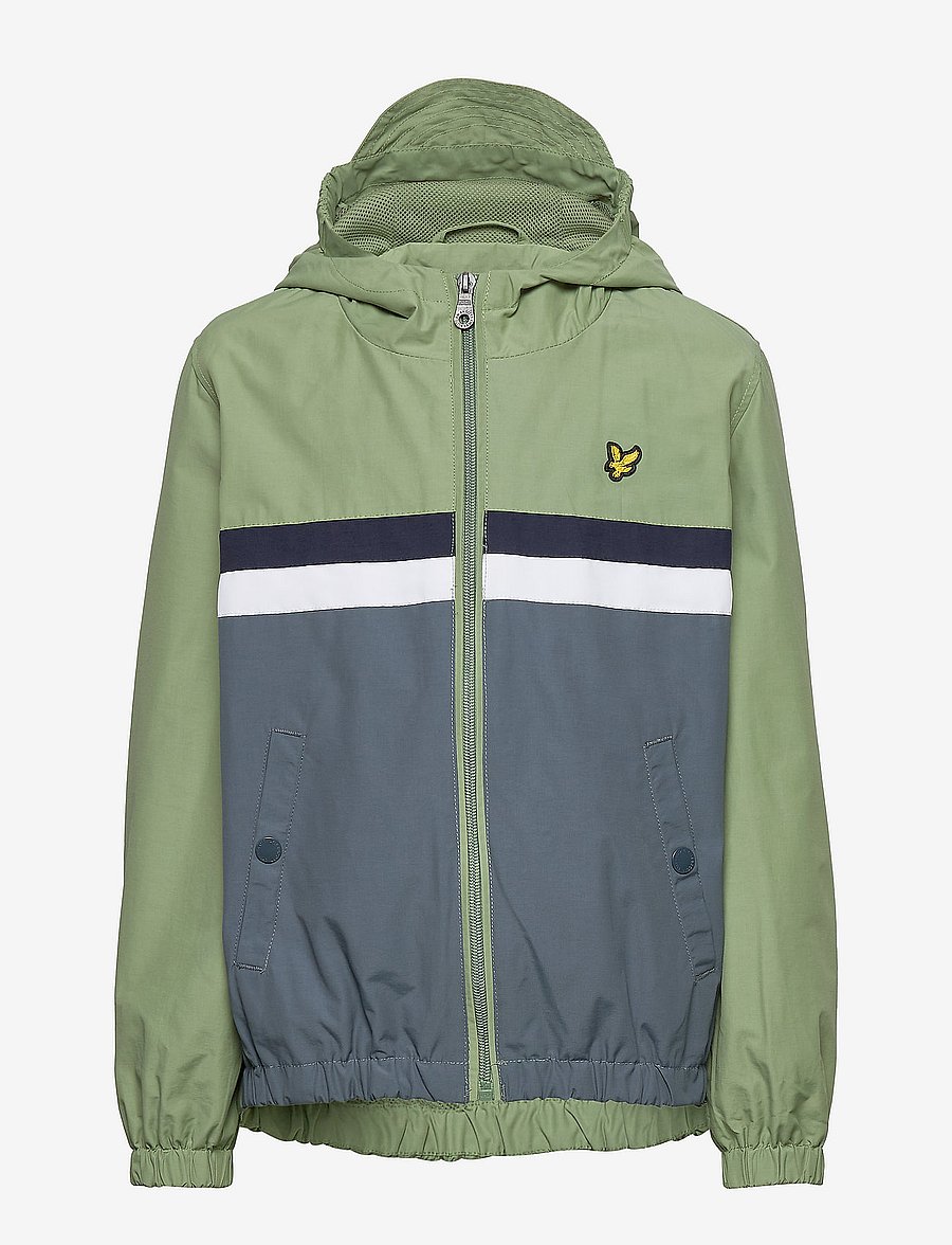 Lyle & Scott Junior - Stripe Windcheater Hedge Green - hedge green - 0