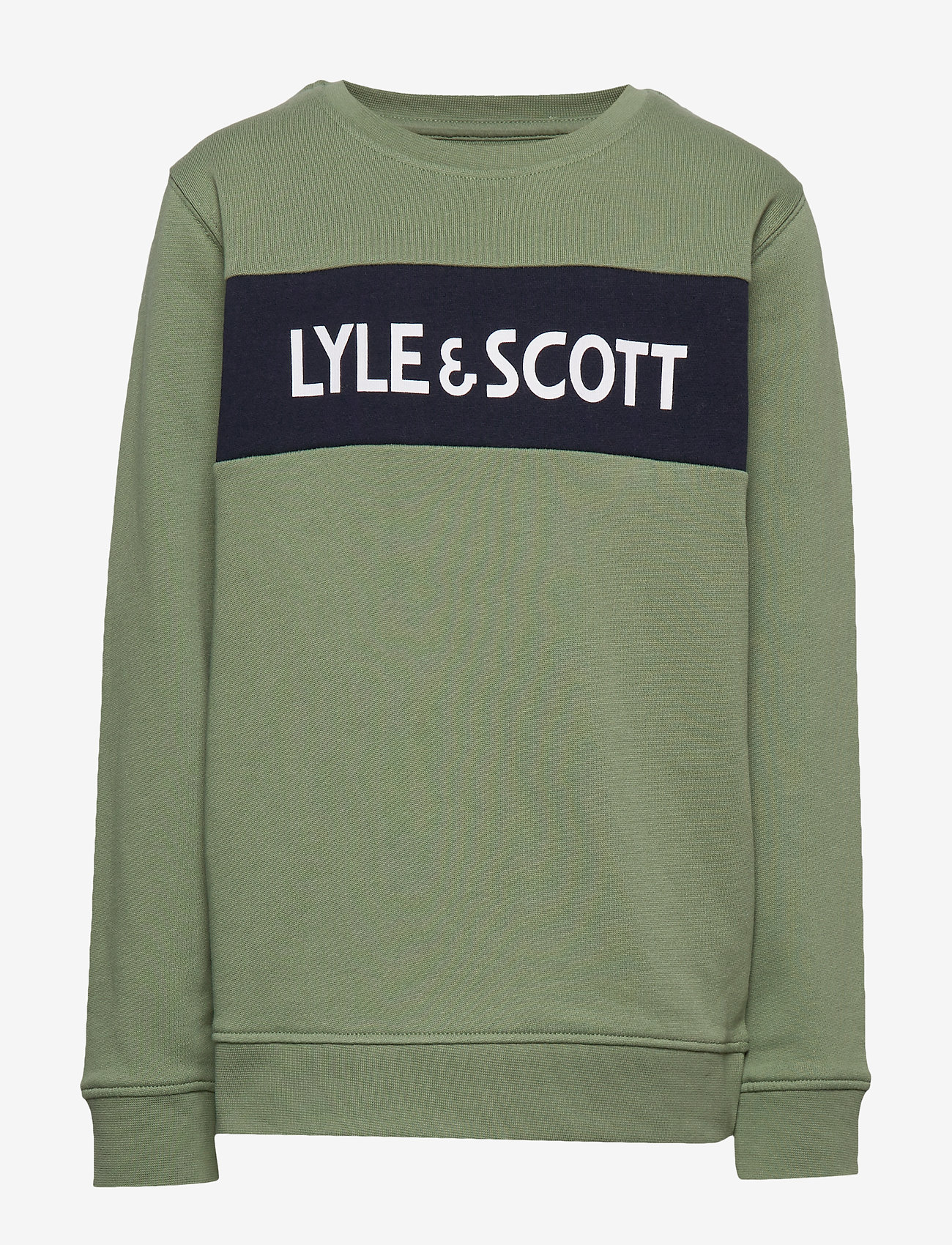 Lyle & Scott Junior - Lyle Panel BB Crew Orion Blue - hedge green - 0