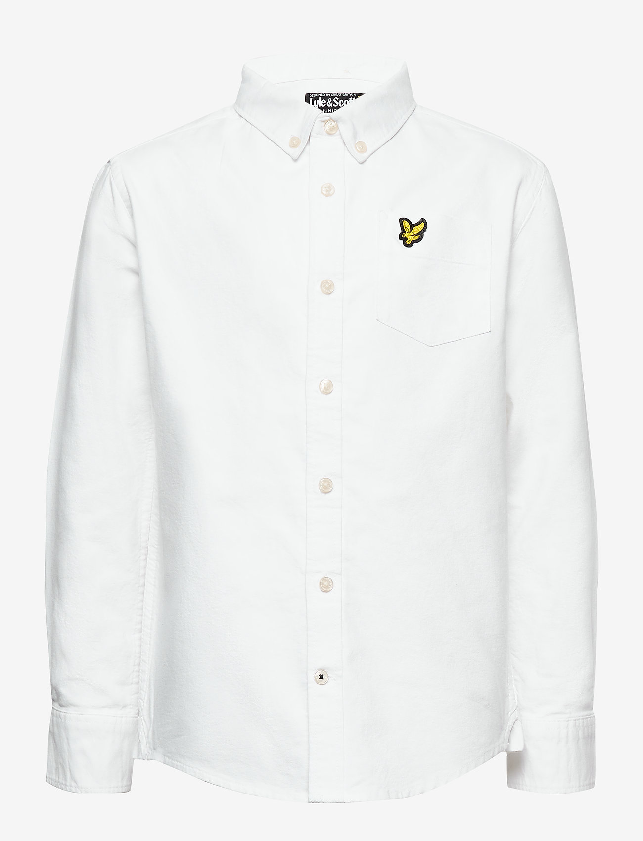 Lyle & Scott Junior - Oxford Long Sleeve Shirt Bright White - pitkähihaiset kauluspaidat - bright white - 0