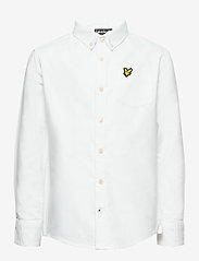 Lyle & Scott Junior - Oxford Long Sleeve Shirt Bright White - pitkähihaiset kauluspaidat - bright white - 0