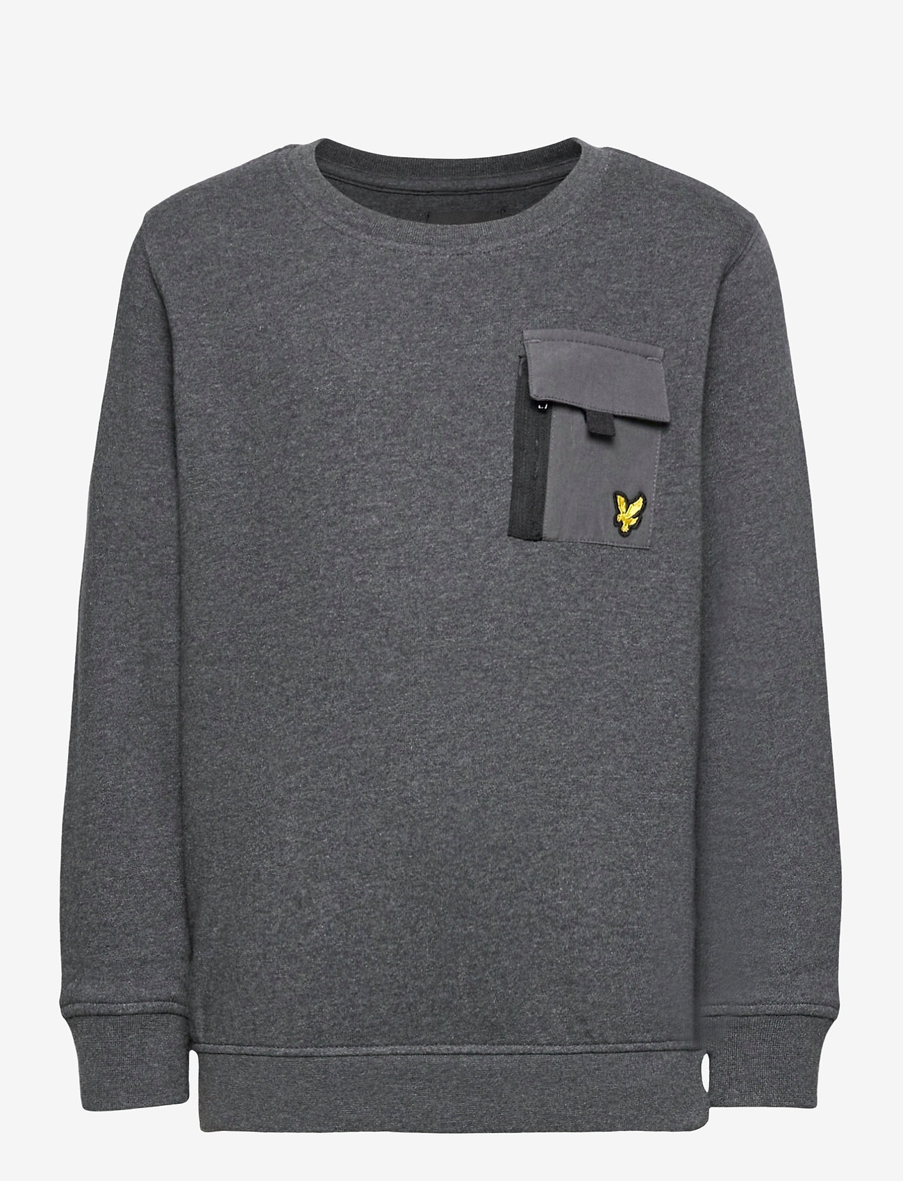 Zip Pocket BB Sweat - CHARCOAL GREY MARL