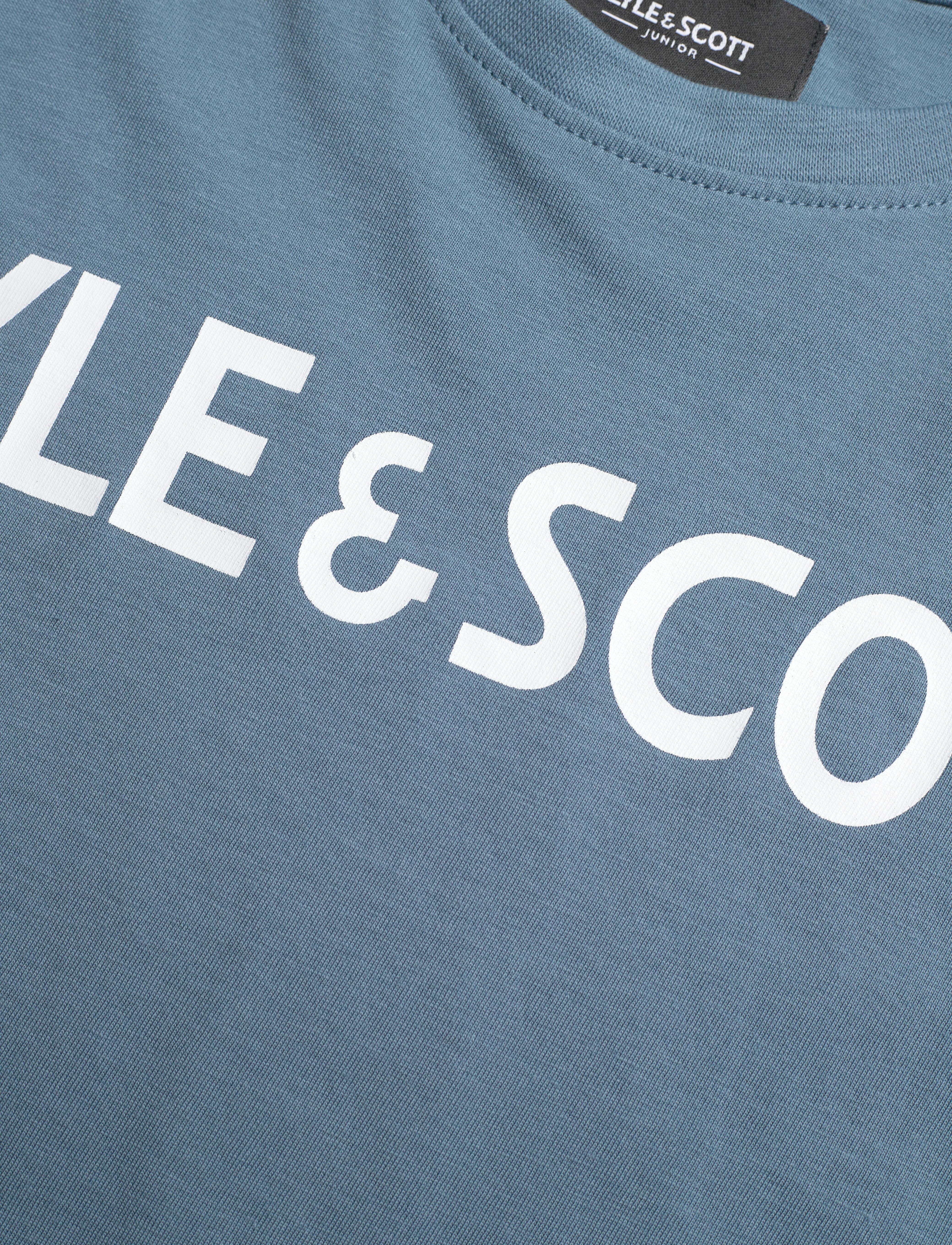 Lyle & Scott Junior - Lyle & Scott Text Tee Bright White - bluestone - 2