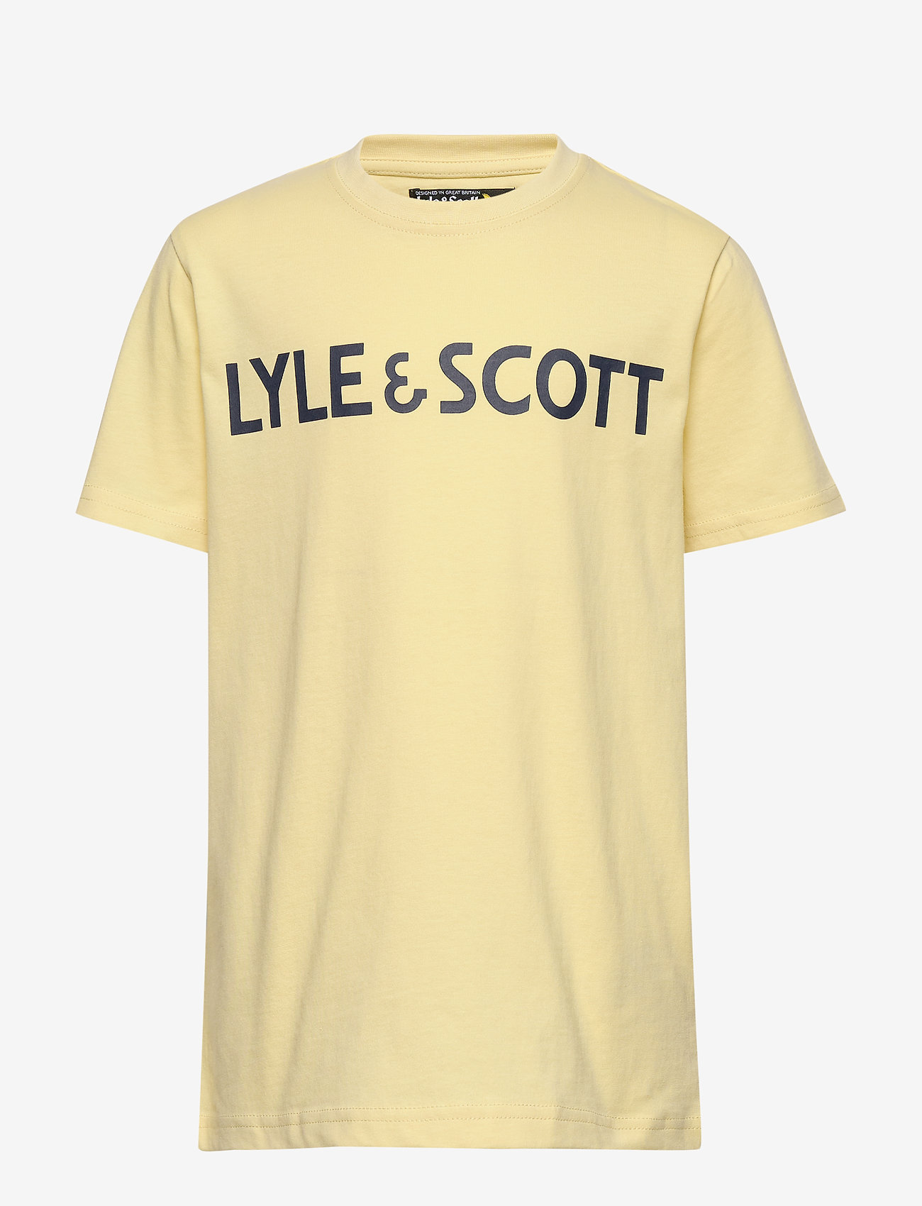Lyle & Scott Junior - Lyle & Scott Text Tee Bright White - french vanilla - 0