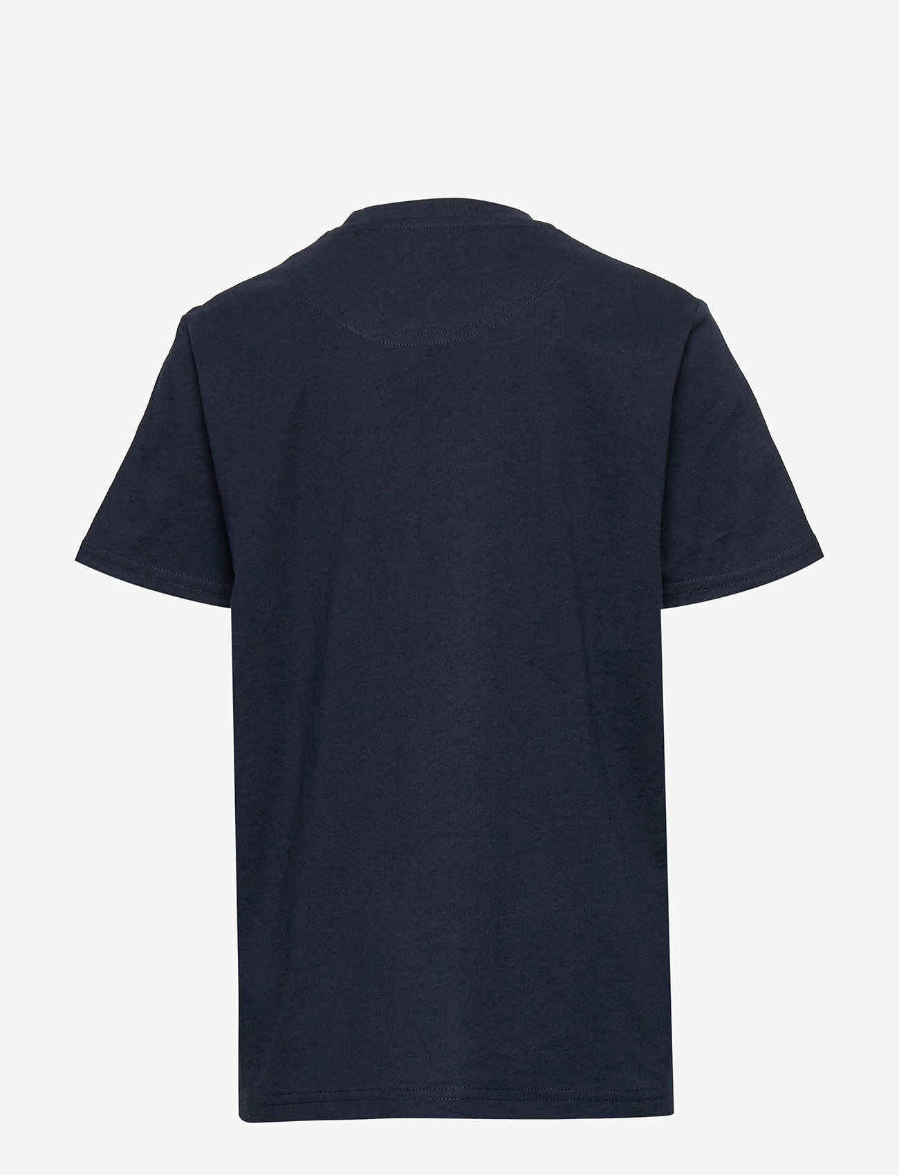 Lyle & Scott Junior - Lyle & Scott Text Tee Bright White - navy blazer - 1