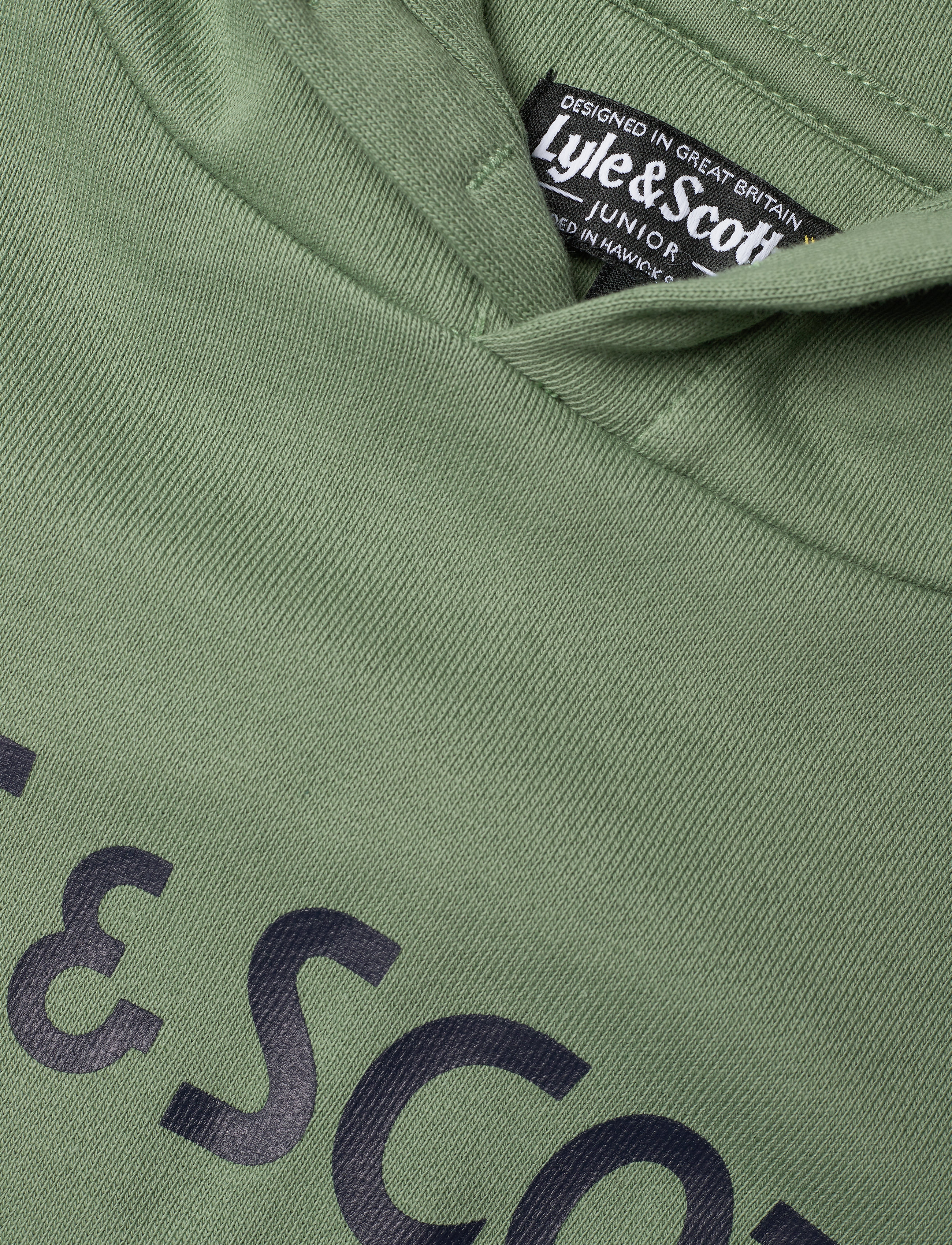 Lyle & Scott Junior - Lyle & Scott Text LB OTH Hoodie - hedge green - 2