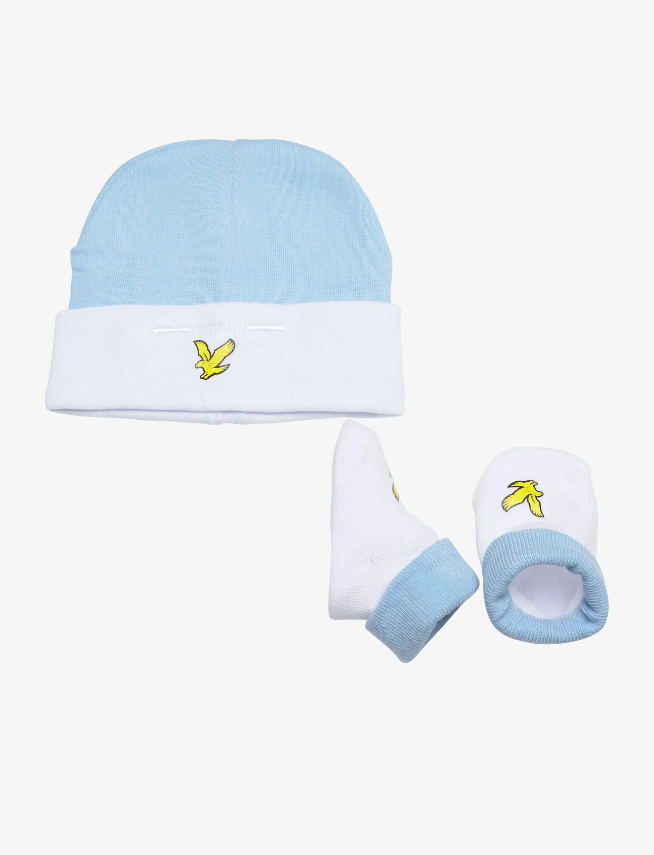 Lyle & Scott Junior - Eagle Badge Hat and Bootie Set - mažiausios kainos - chambray blue - 0