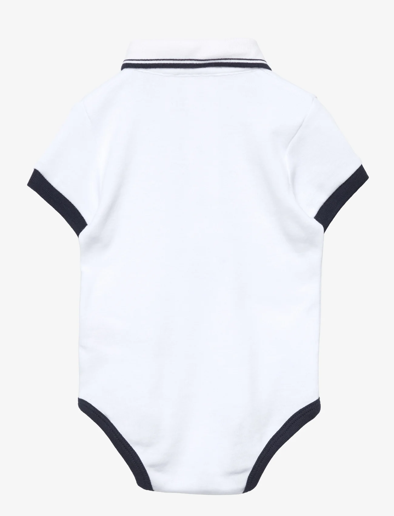 Lyle & Scott Junior - Tipped Polo Romper Hanging - lowest prices - bright white - 1