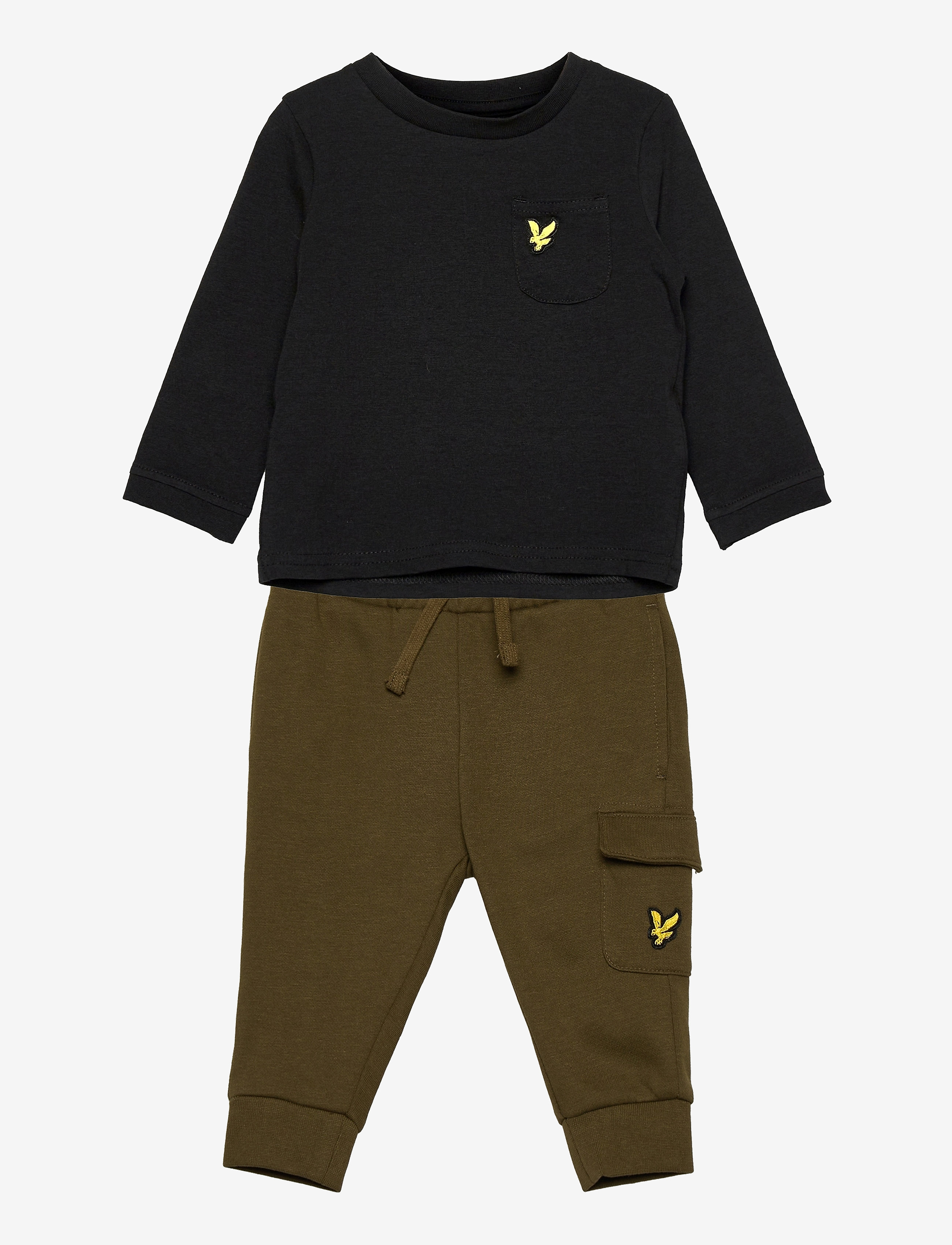 Lyle & Scott Junior - LS Utility Pocket Tee and BB Jog Set - black - 0