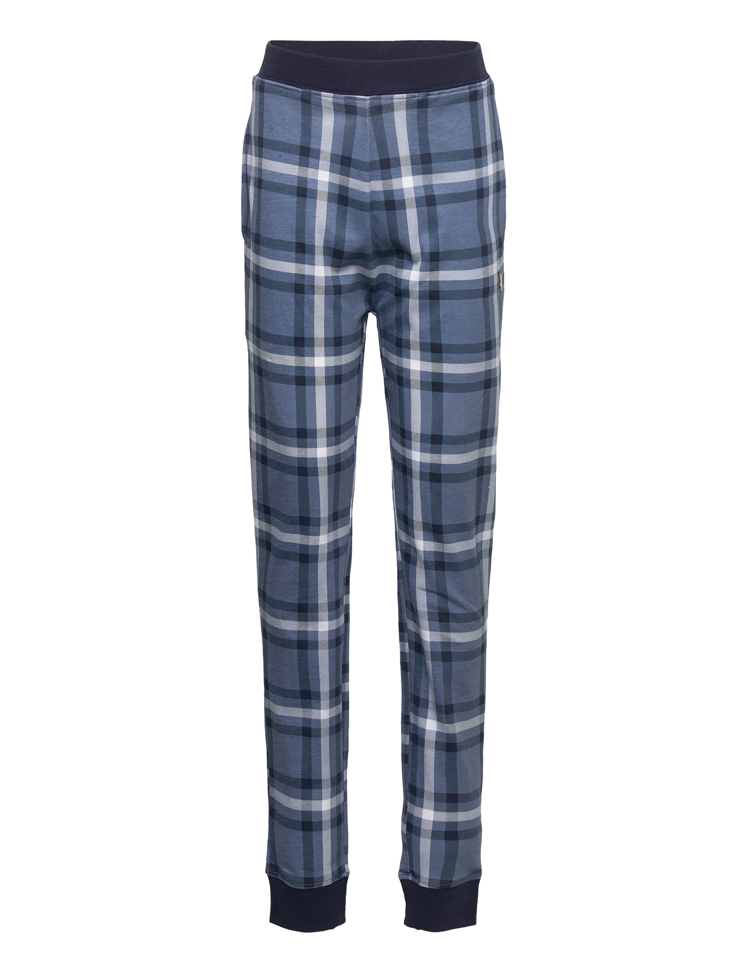 Lyle & Scott Junior - LS Tee and Check Bottoms Lounge Set - navy blazer - 2