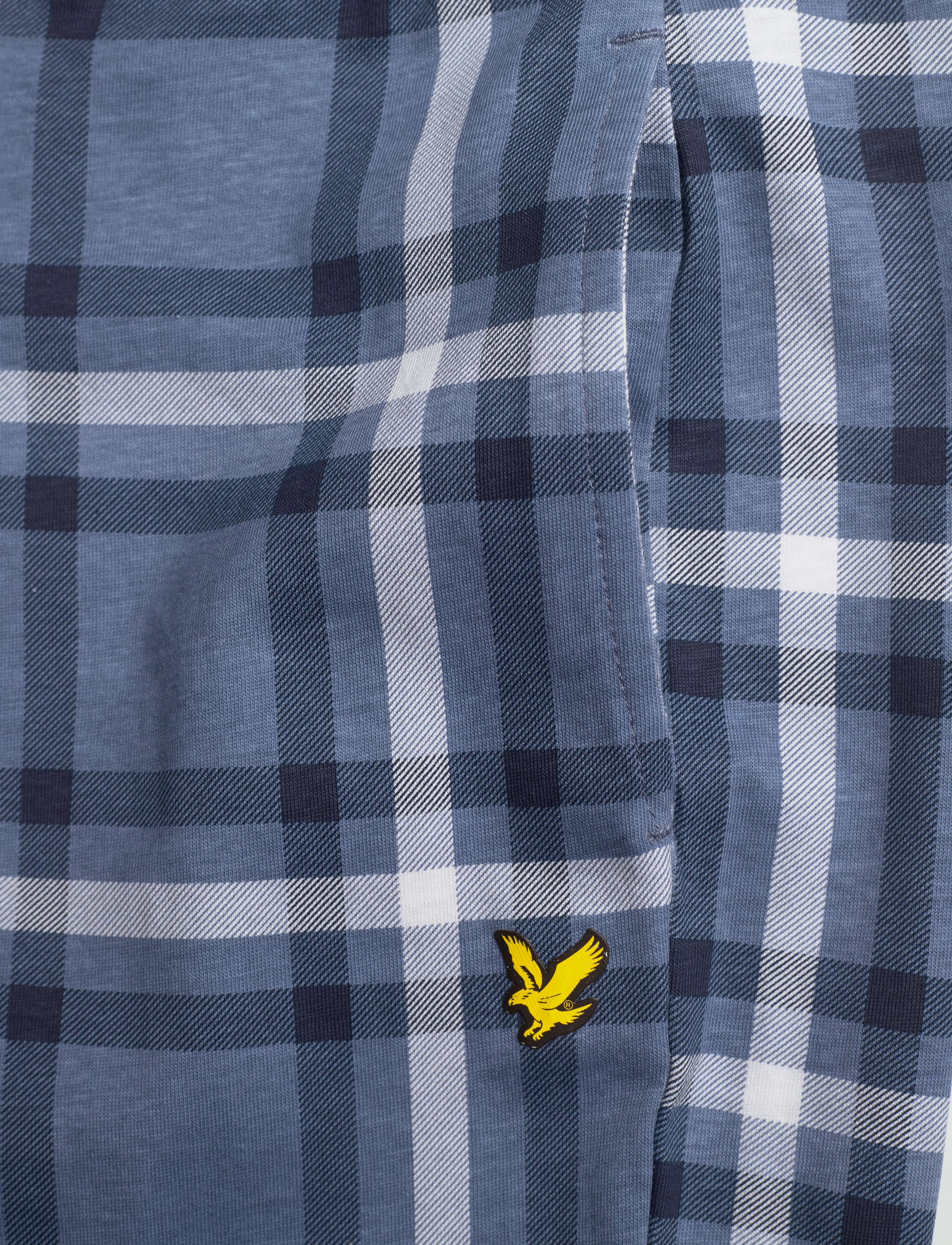 Lyle & Scott Junior - LS Tee and Check Bottoms Lounge Set - navy blazer - 5