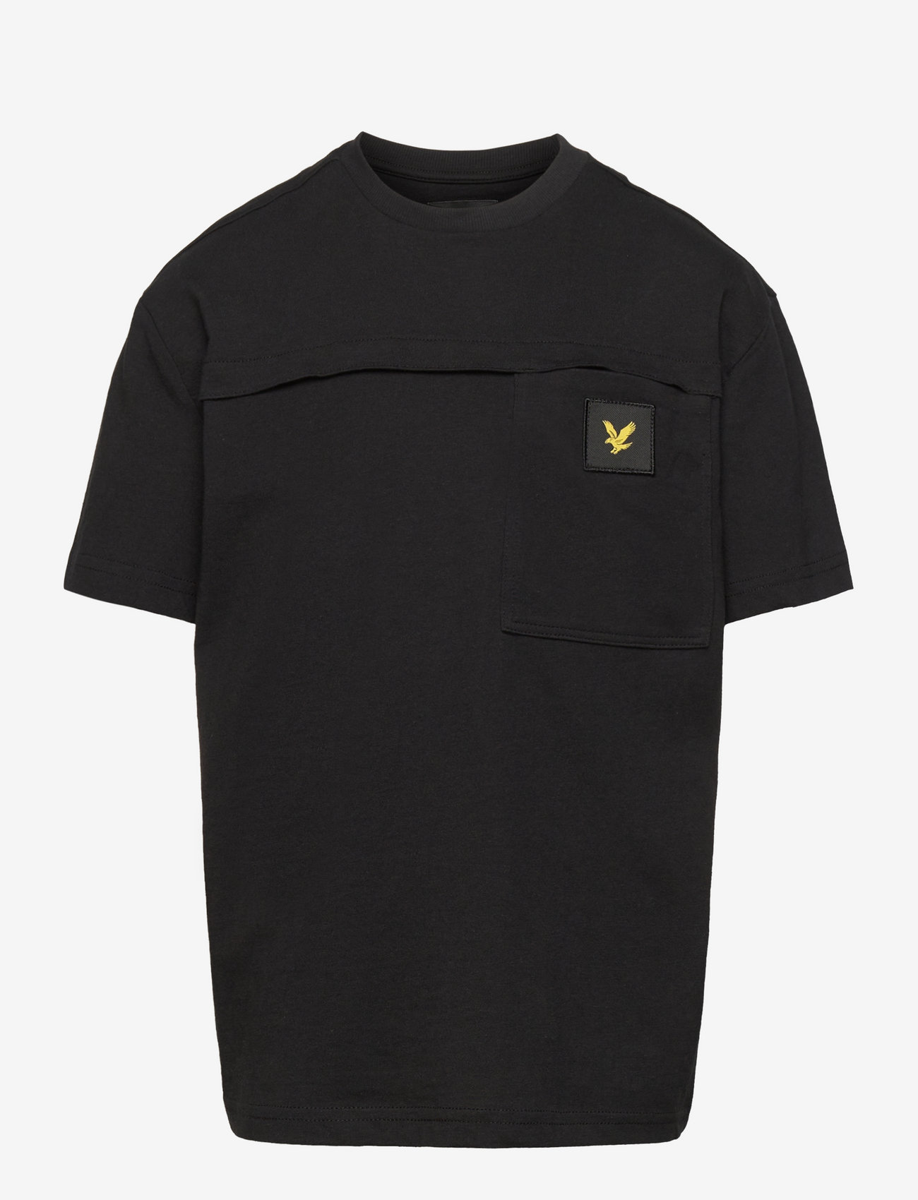 Lyle & Scott Junior - Oversized Panelled Pocket Tee - black - 0