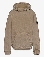 Oversized Washed OTH LB Hoodie - COVERT GREEN