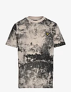 Erosion Print T-Shirt - BLACK