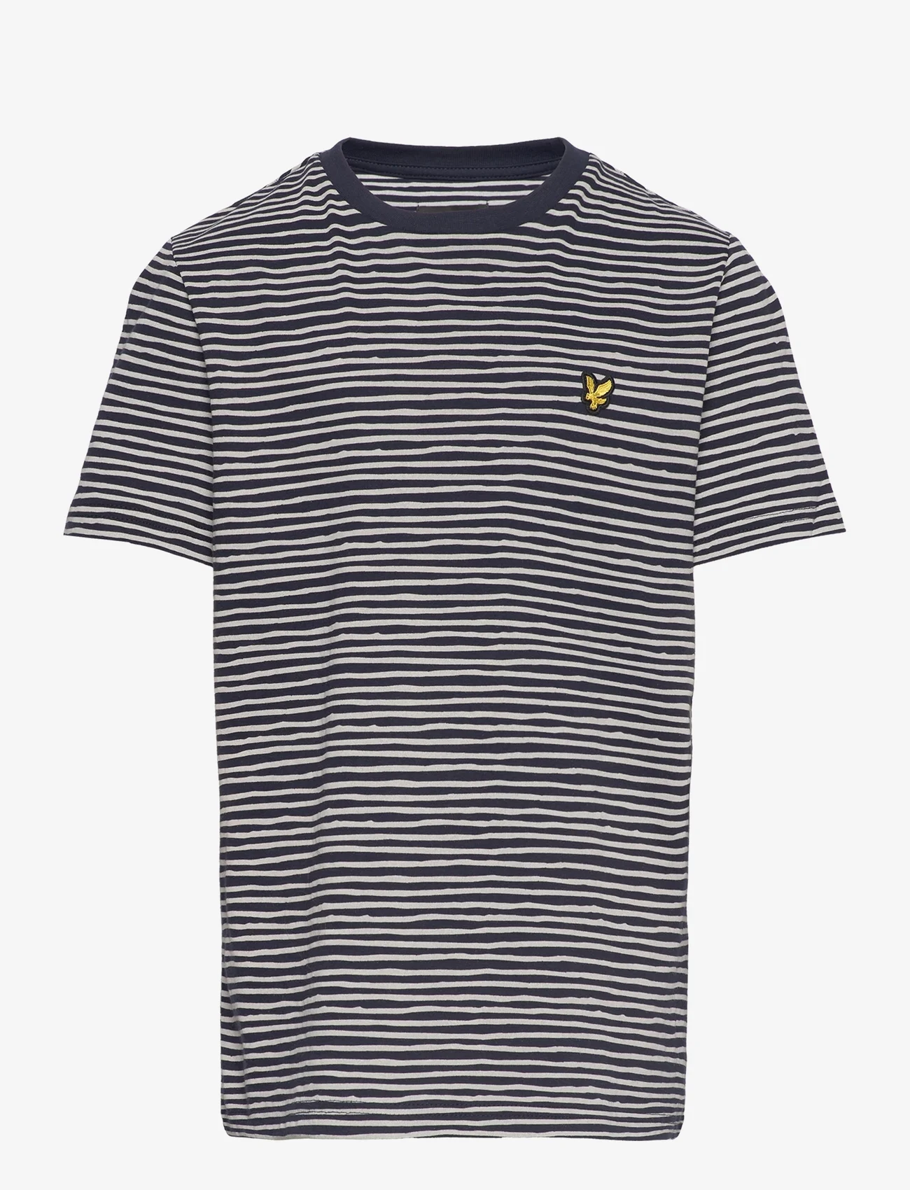 Lyle & Scott Junior - Stripe Tee - marškinėliai trumpomis rankovėmis - navy blazer - 0