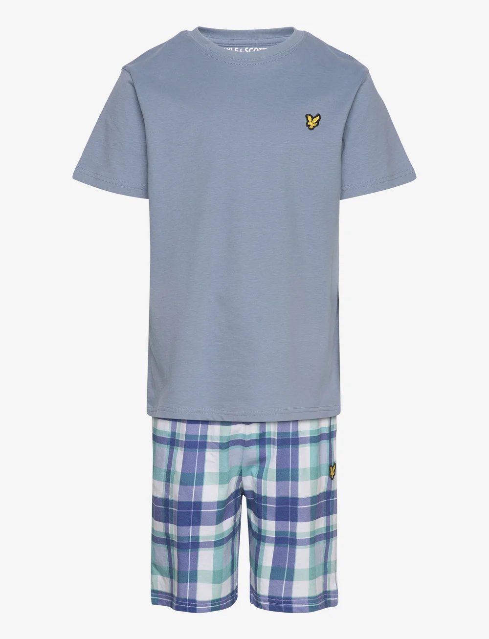 Lyle Scott Junior Ss Tee And Check Lounge Set Sets Boozt