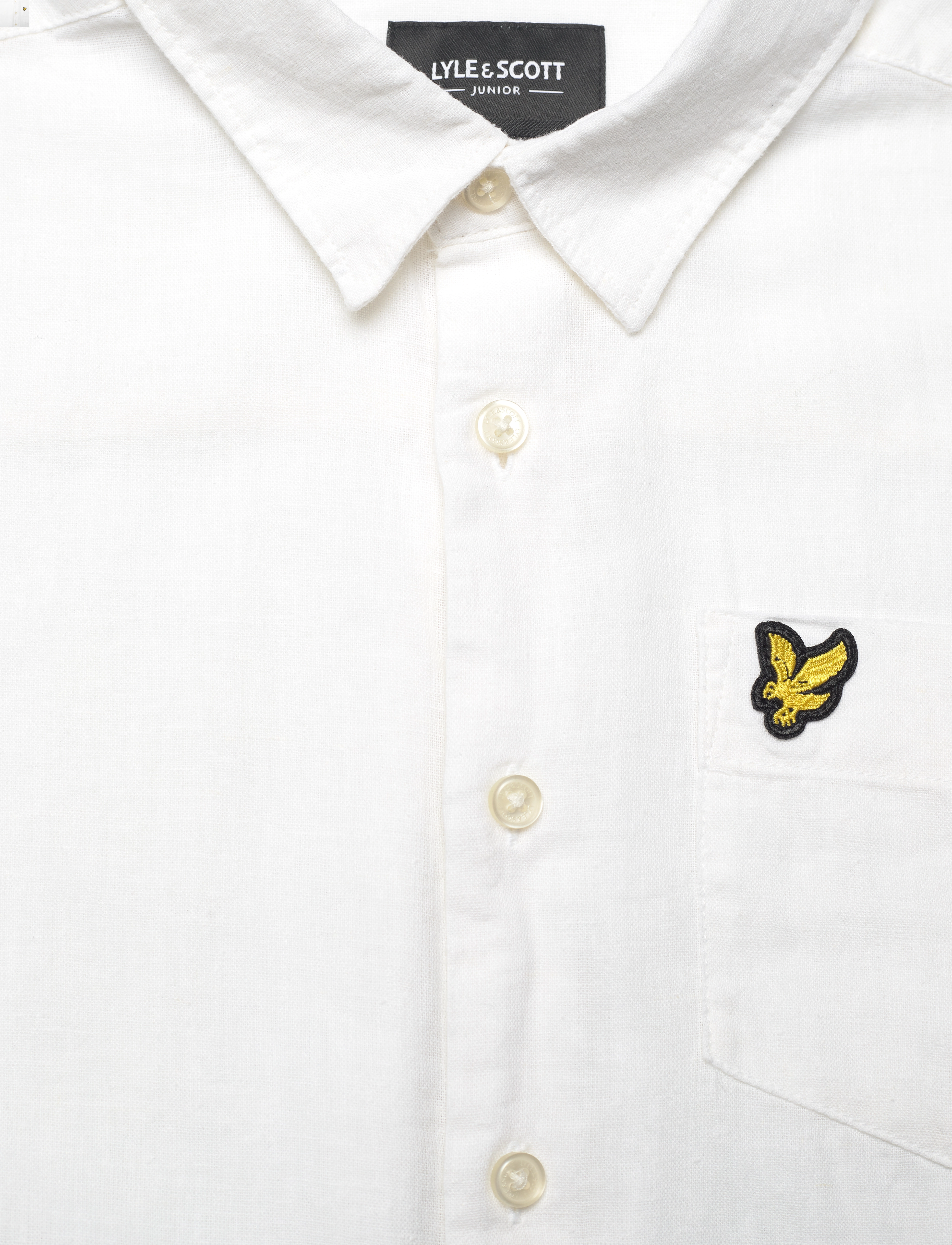 Lyle & Scott Junior - Linen LS Shirt - bright white - 2
