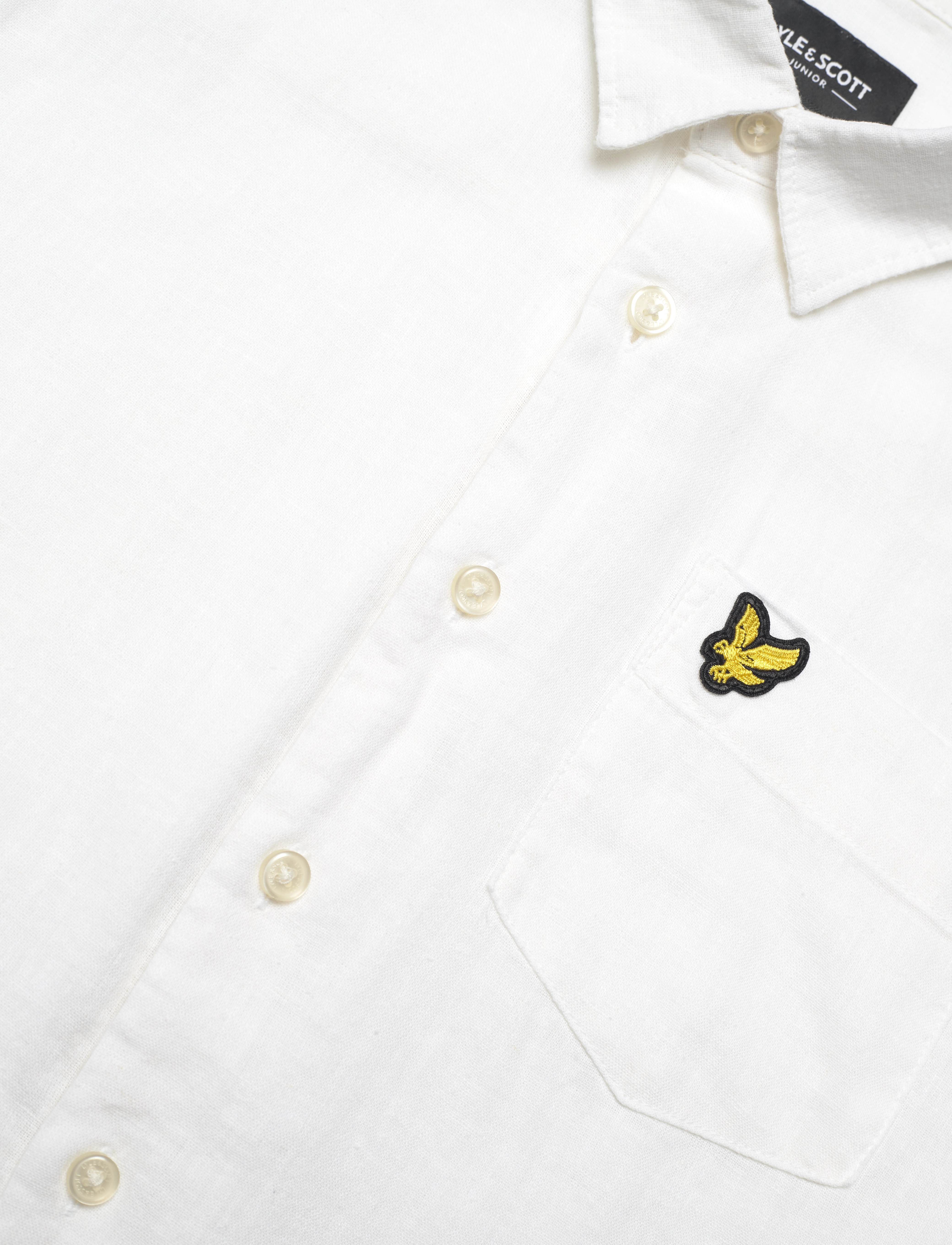 Lyle & Scott Junior - Linen LS Shirt - bright white - 3