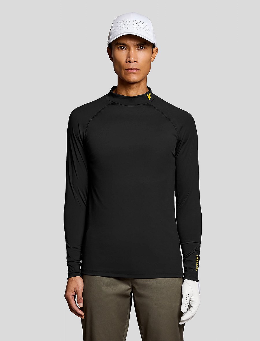 Lyle & Scott Sport - TECH BASELAYER - aluskihina kantavad alussärgid - jet black - 0