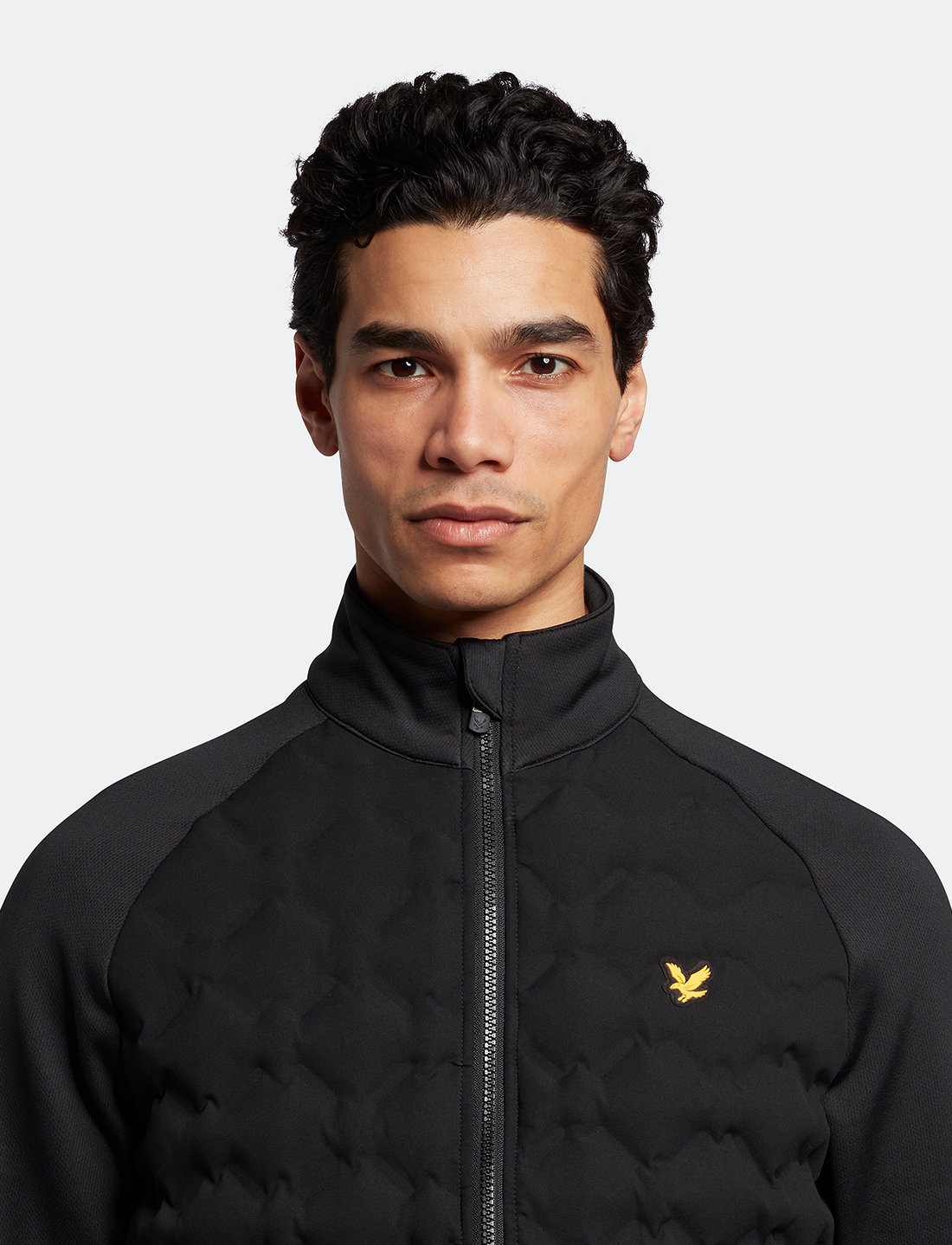 Lyle Scott Sport Check Quilt Back Fleece Jacket Mid layer