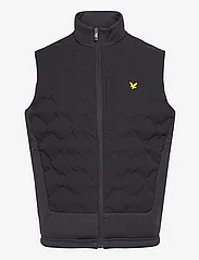 Lyle & Scott Sport - Welded Check Fleece Gilet - sports jackets - z865 jet black - 0