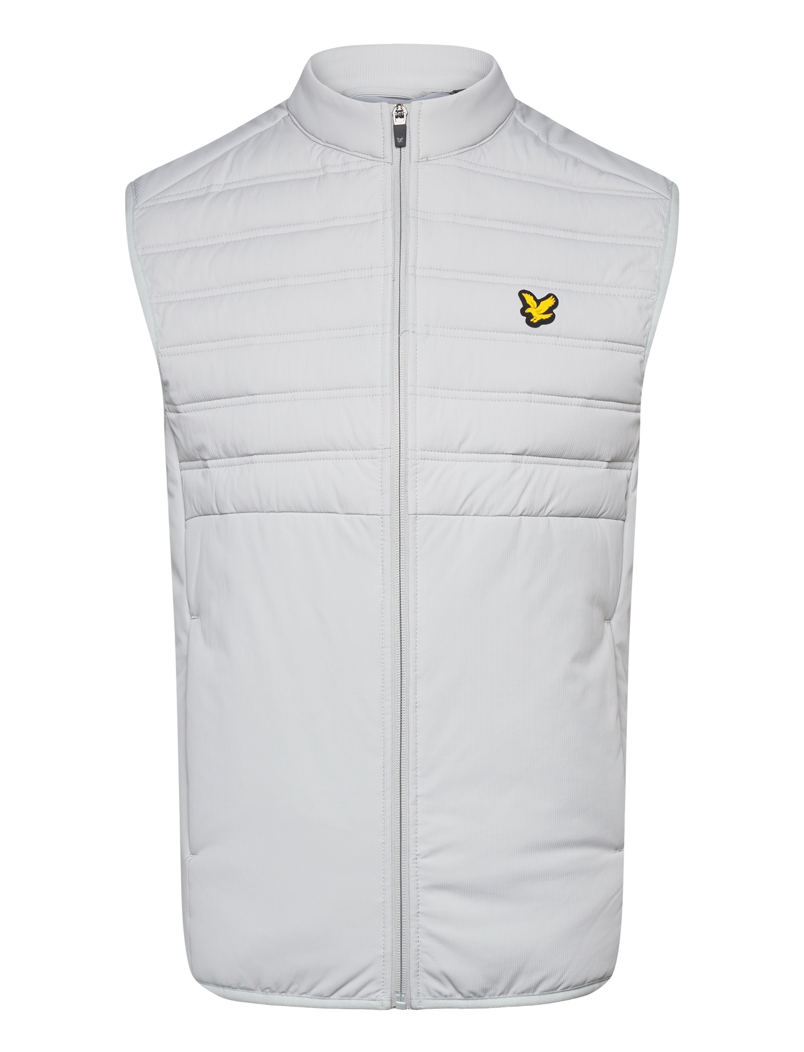 Lyle & Scott Sport Hybrid Double Baffle Gilet - Overtøj - Z04 PEBBLE / white