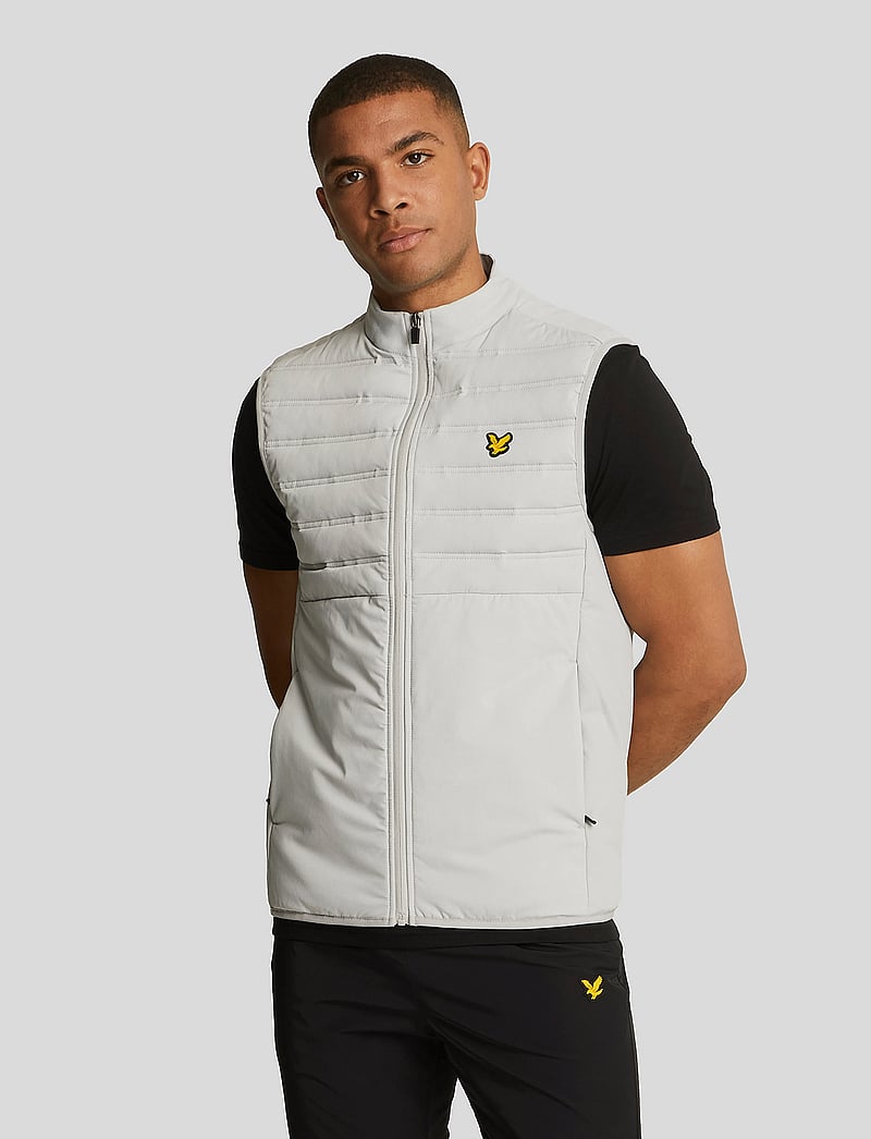 Lyle & Scott Sport - Hybrid Double Baffle Gilet - kamizelki - z04 pebble - 0