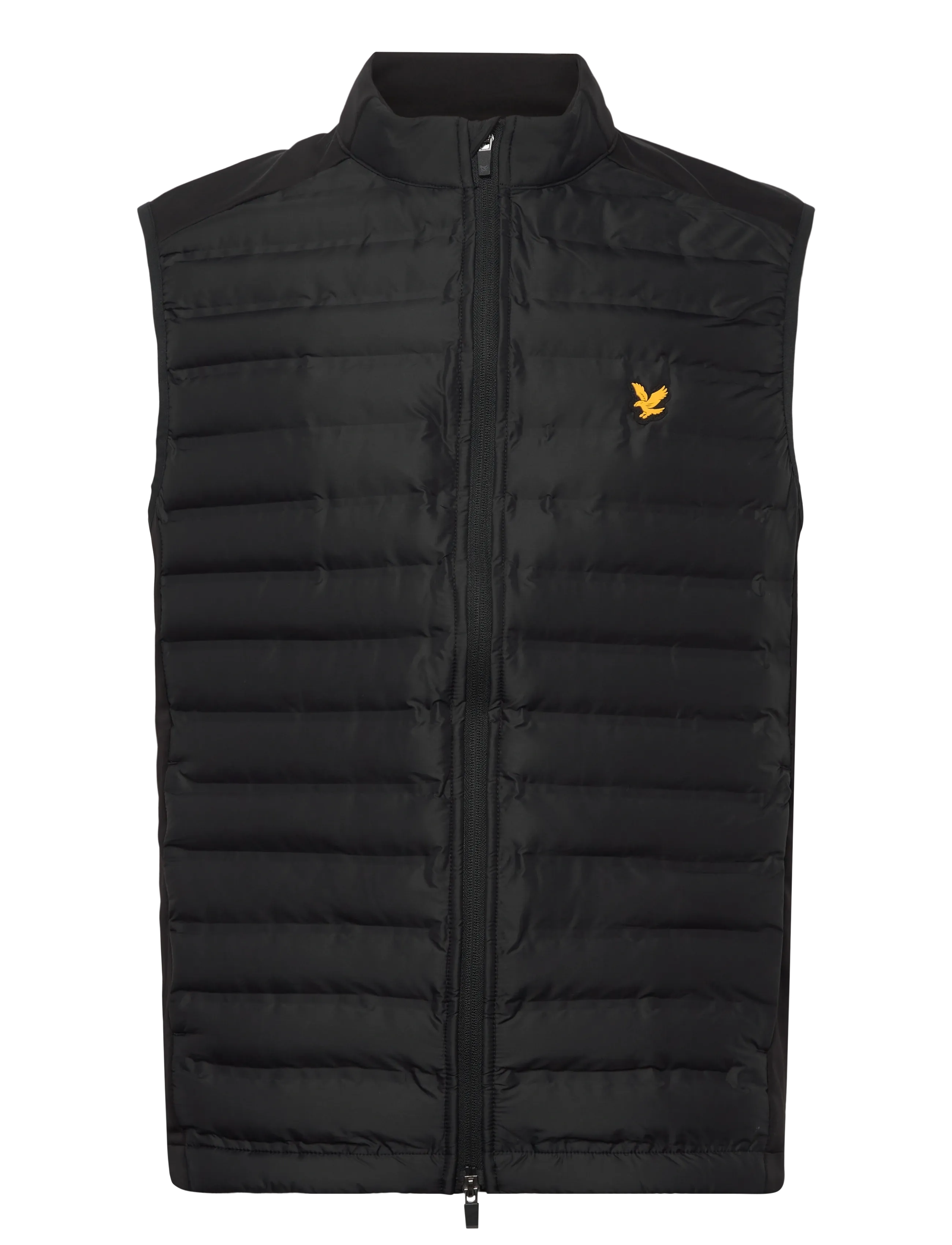 Lyle & Scott Sport Hybrid Quilted Full Zip Golf Gilet - Västar - JET BLACK / black