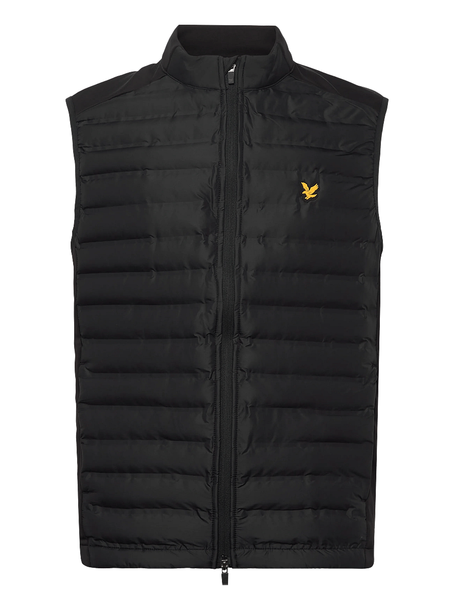 Lyle & Scott Sport - Hybrid Quilted Full Zip Golf Gilet - gilets sans manches - jet black - 1